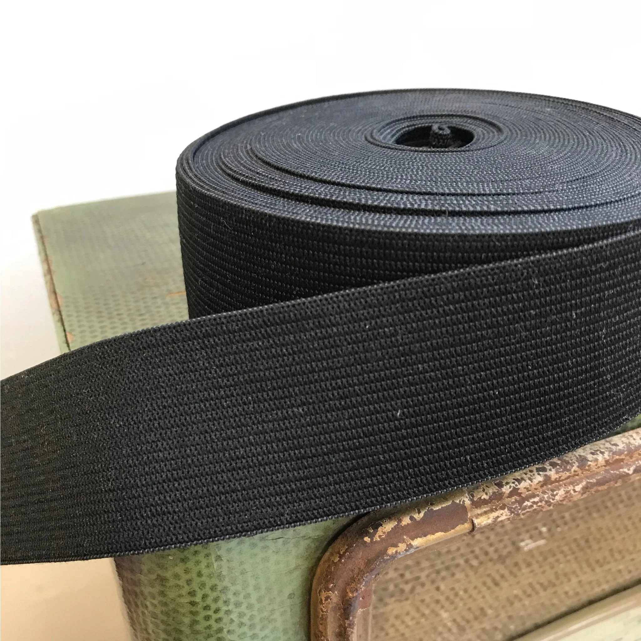 Élastique plat noir 3,5 cm - au mètre - Image 3