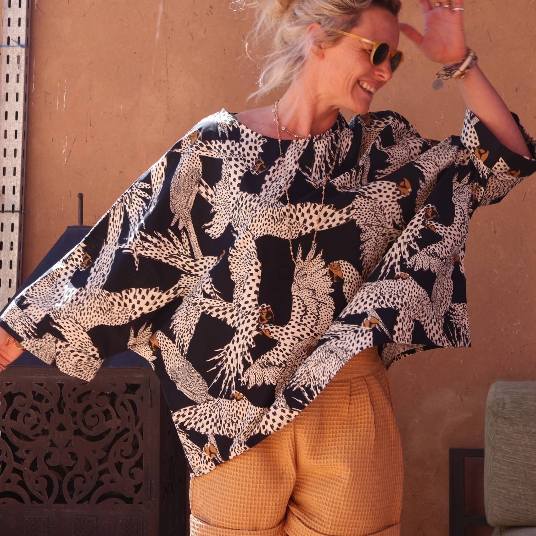 Blouse Nao popeline de coton oiseaux - Image 5