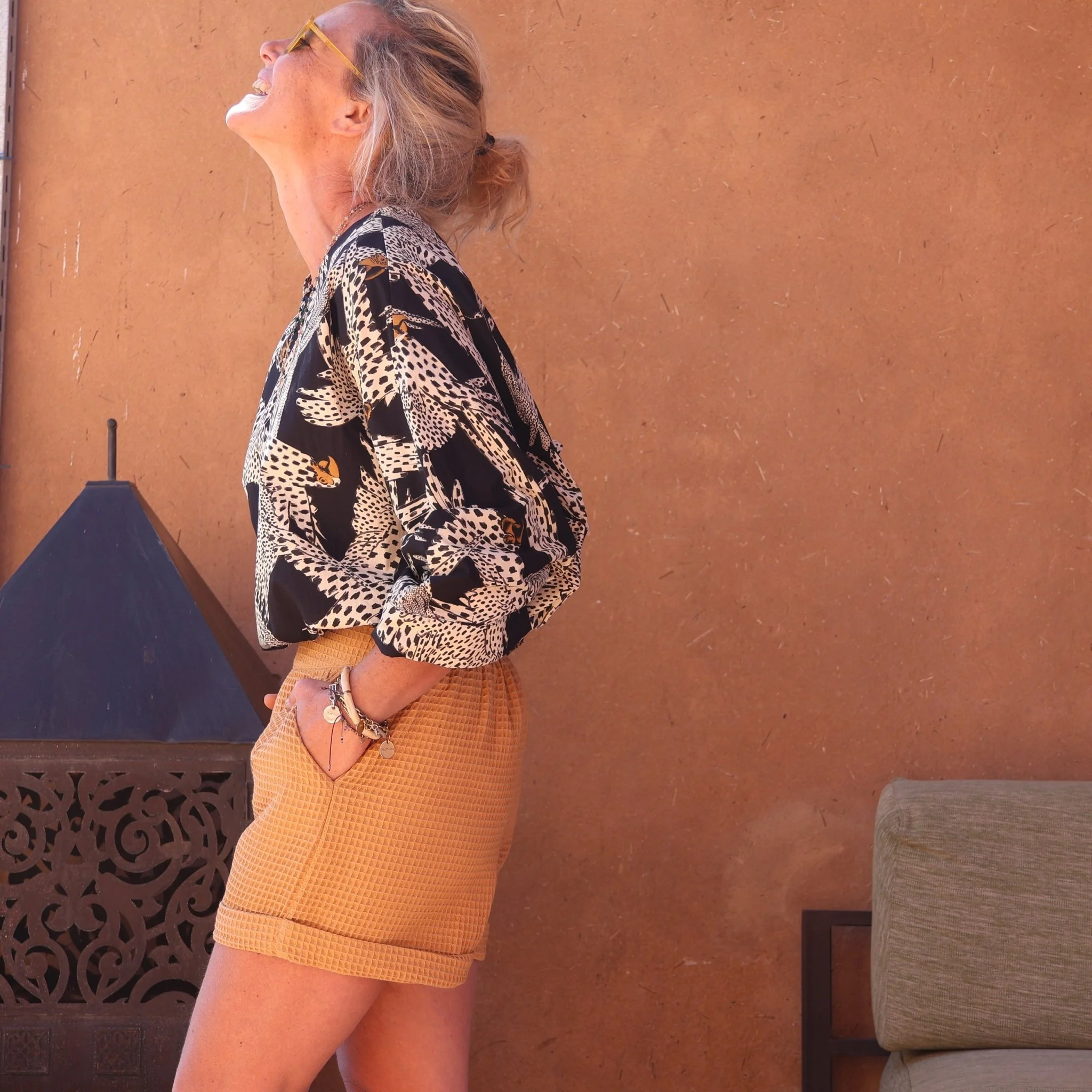 Blouse Nao popeline de coton oiseaux - Image 6