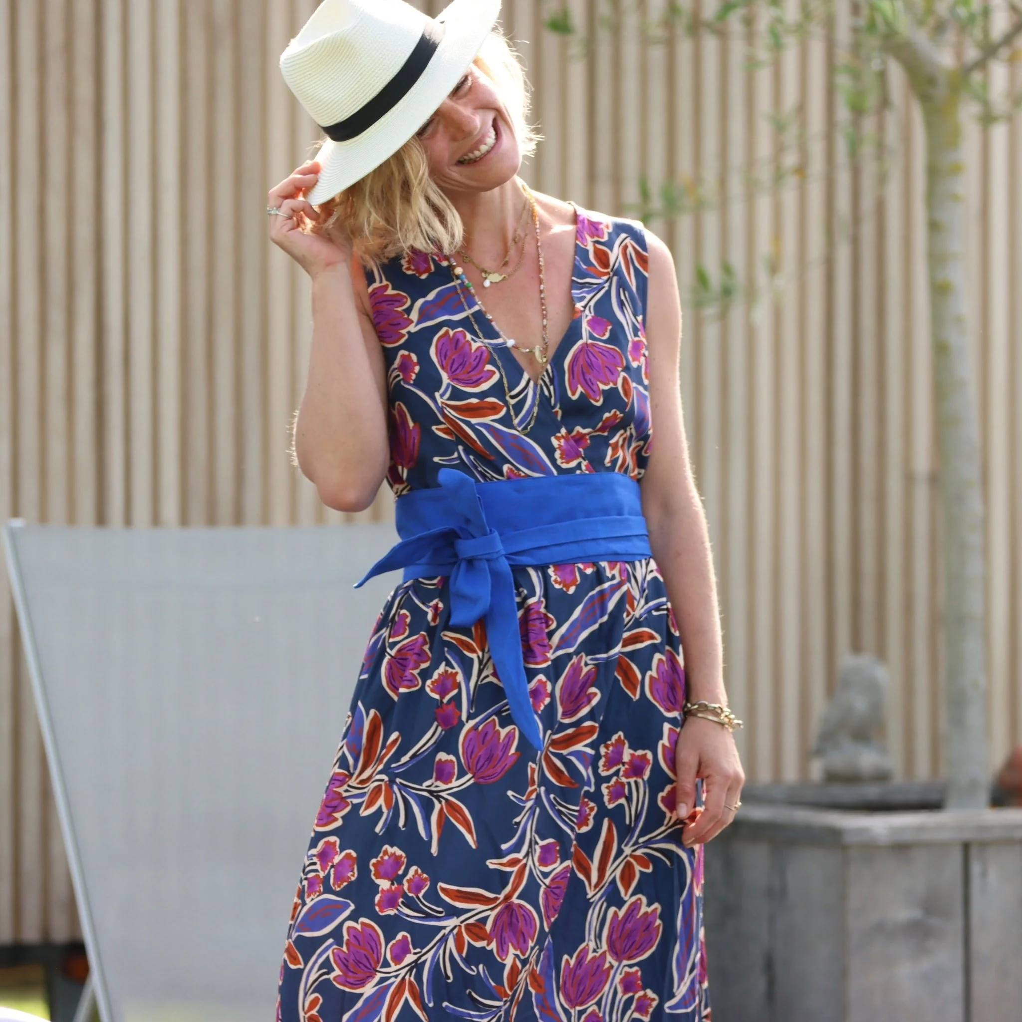 Ceinture Anita lin bleu majorelle - Image 16