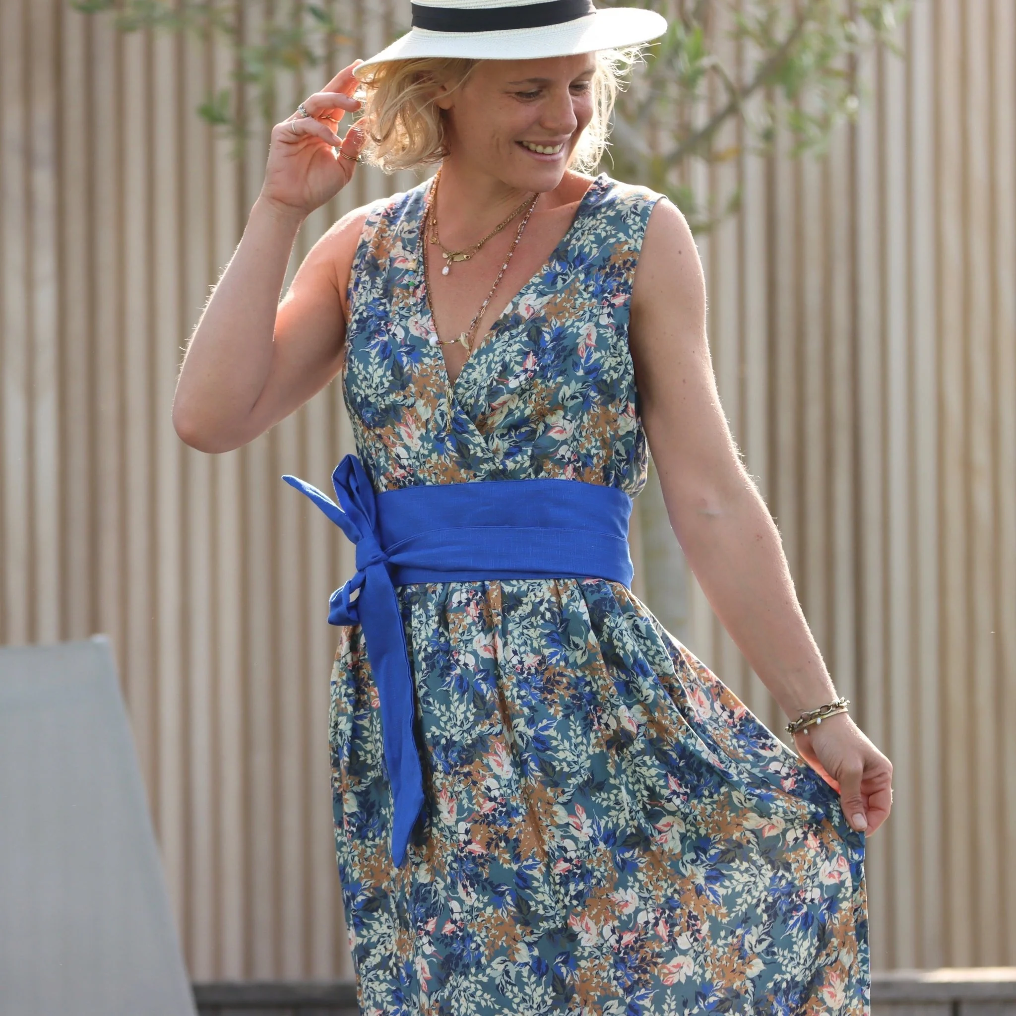 Ceinture Anita lin bleu majorelle - Image 19