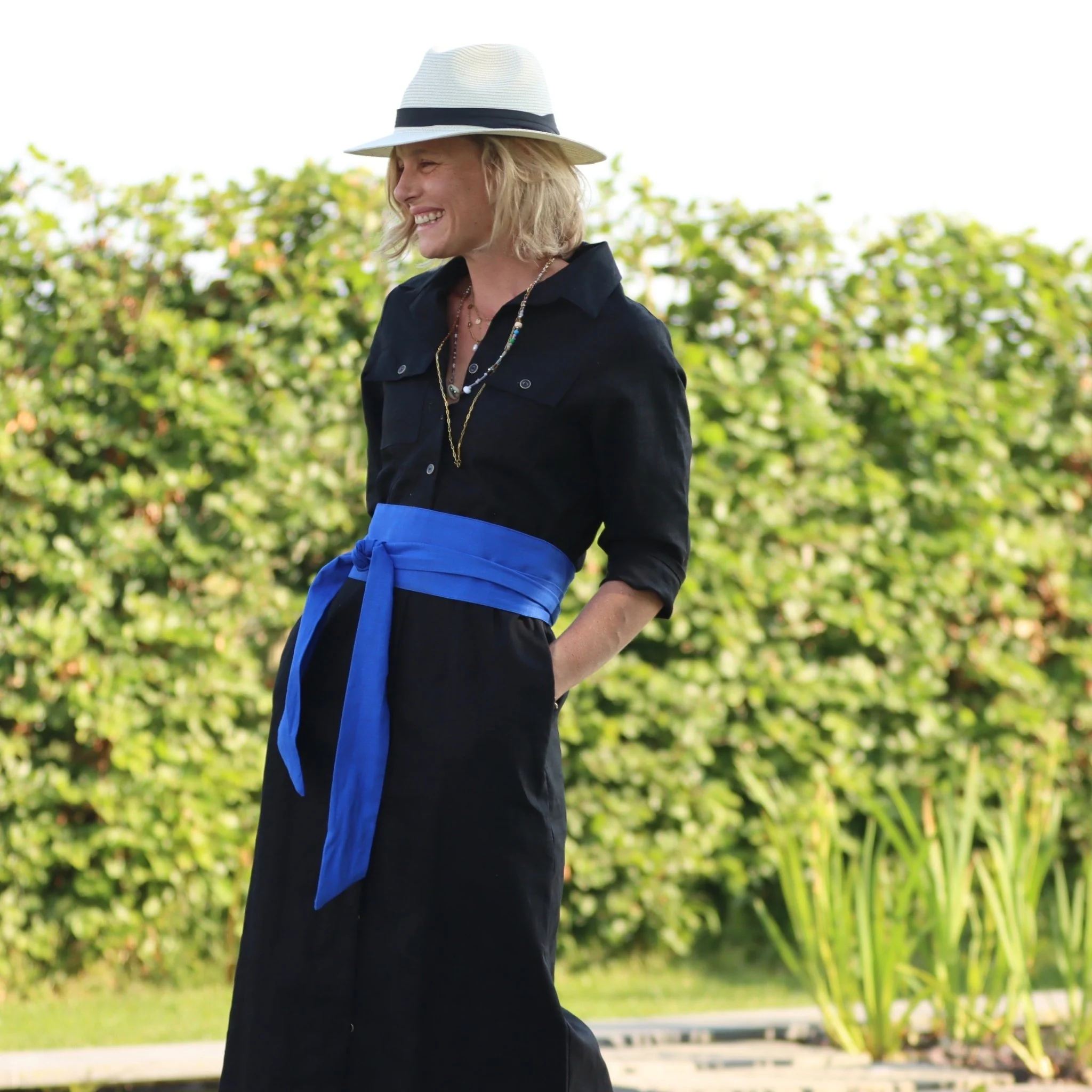 Ceinture Anita lin bleu majorelle - Image 3