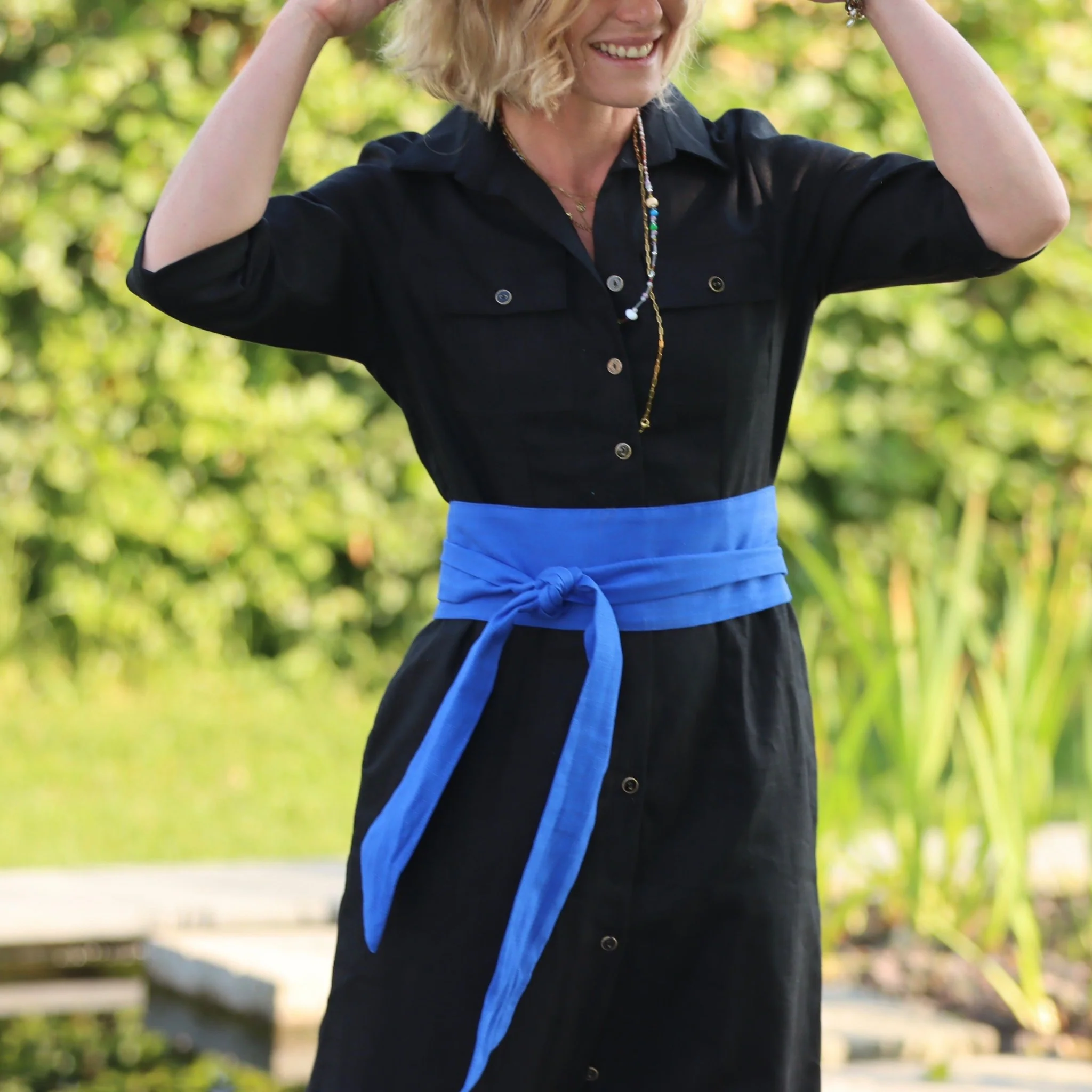 Ceinture Anita lin bleu majorelle - Image 6