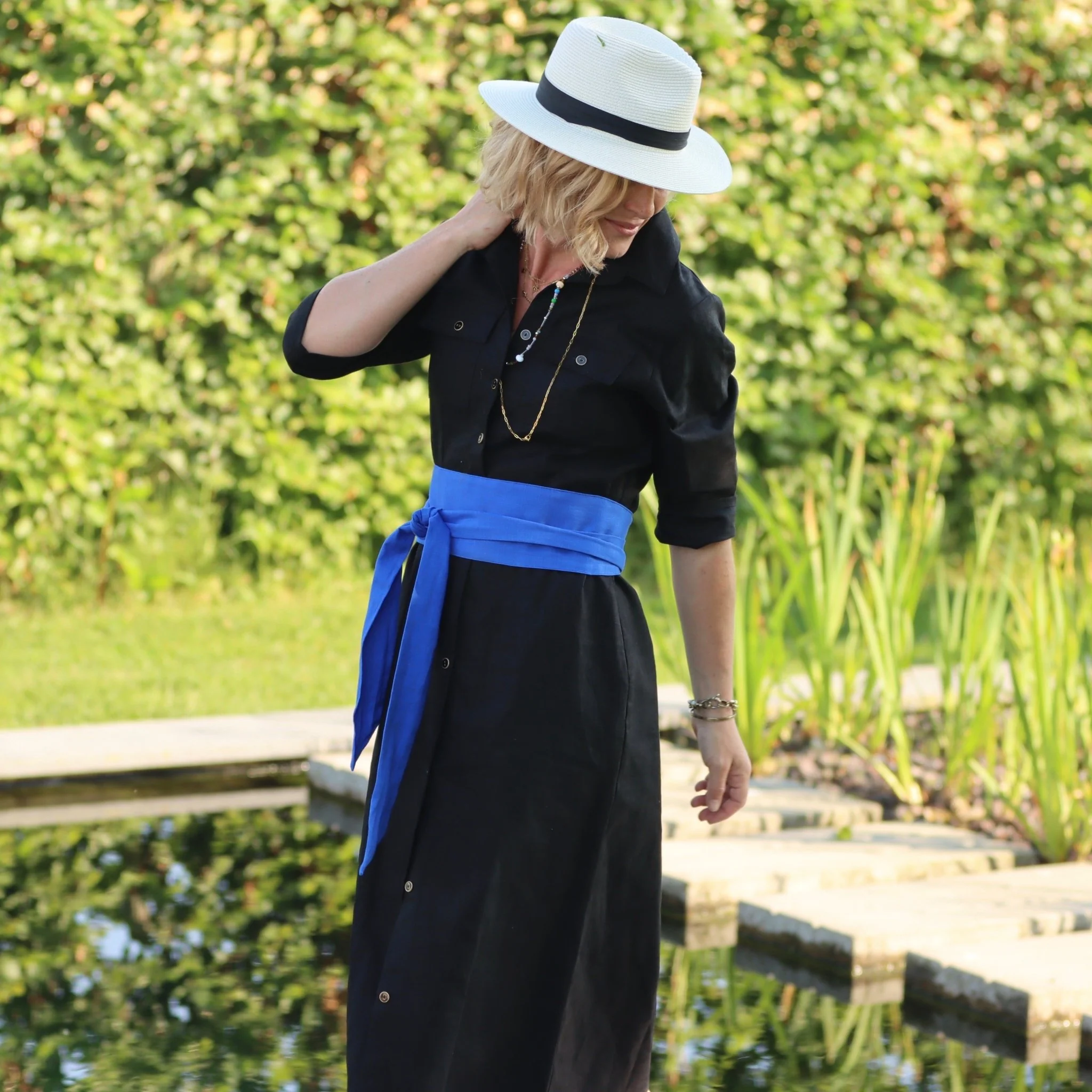 Ceinture Anita lin bleu majorelle - Image 8