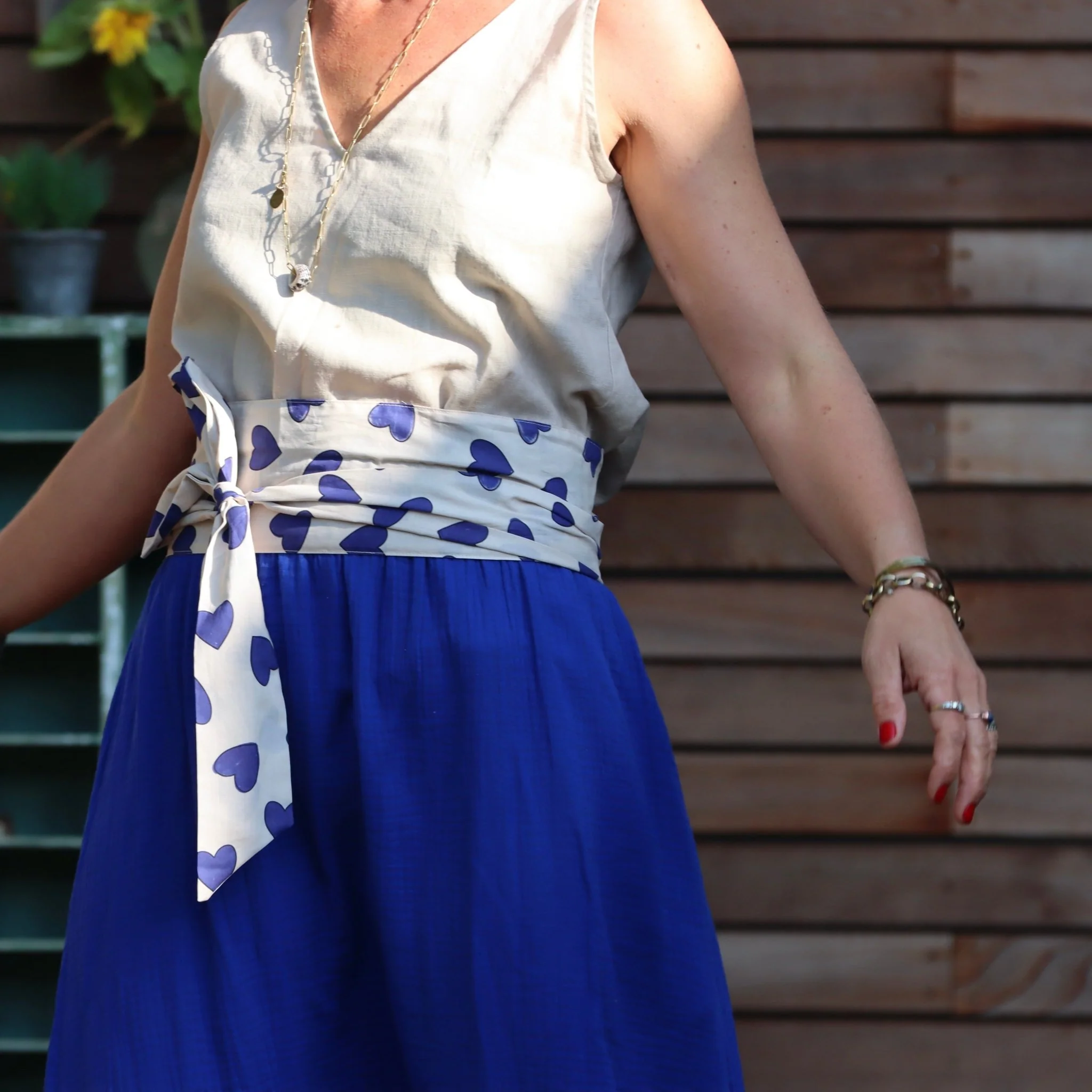 Ceinture Anita - Voile de coton coeur - Image 5