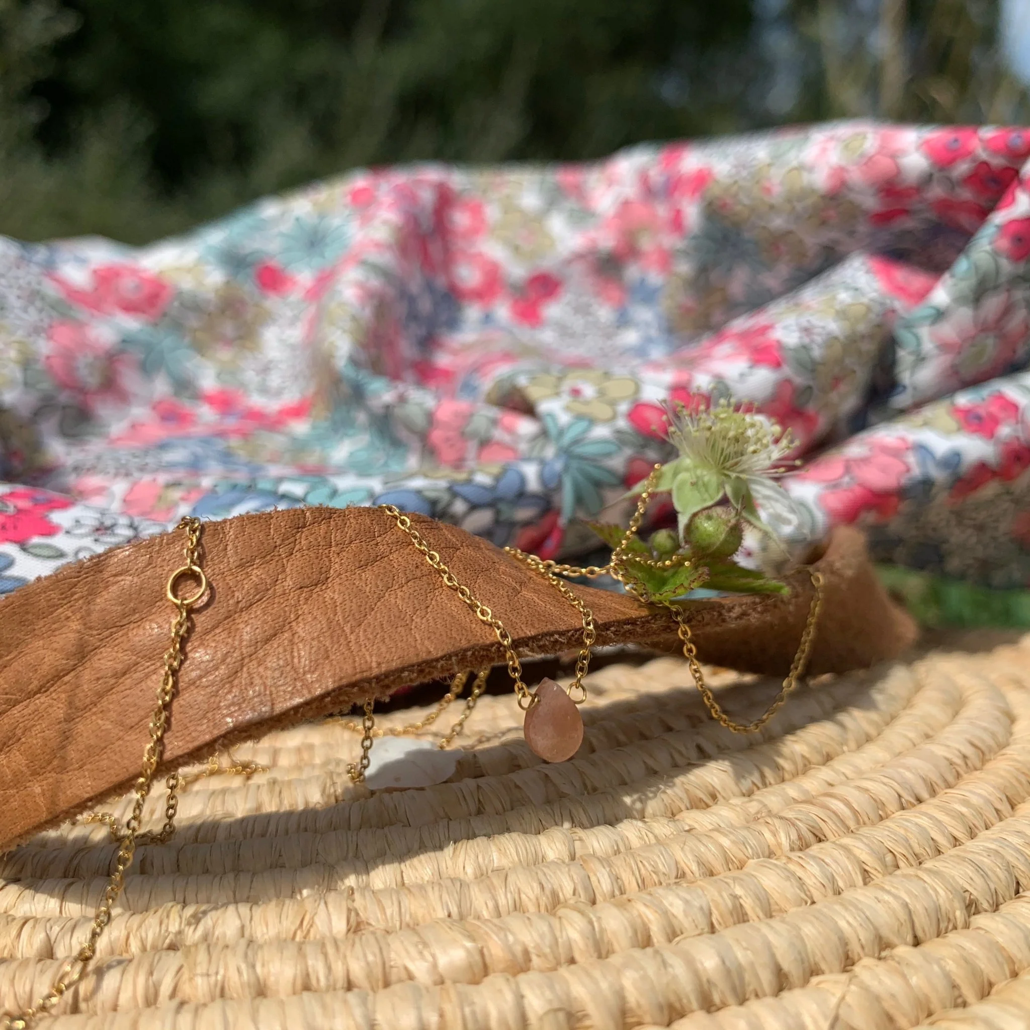 Collier court Adya - Pierre quartz - Image 3