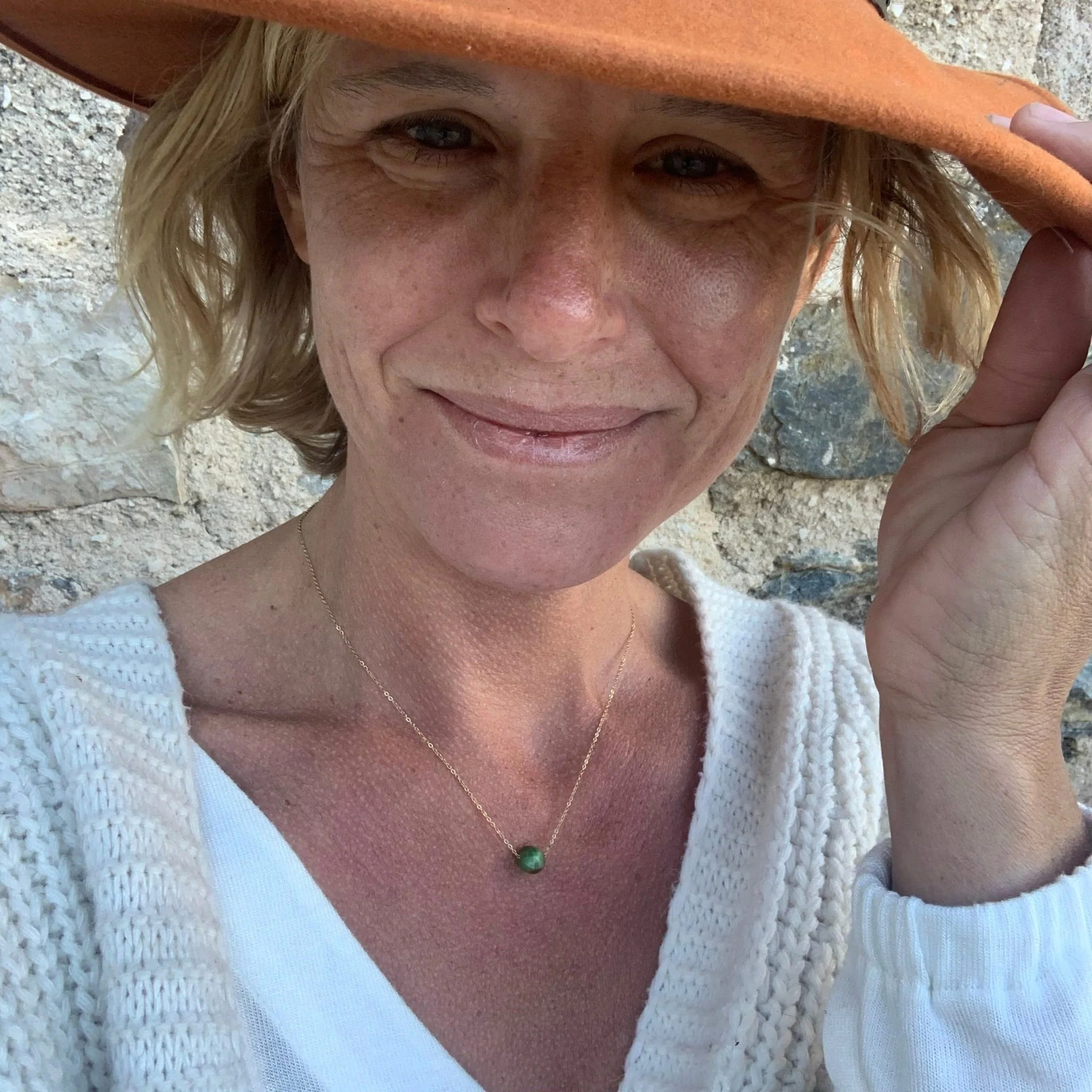 Collier court Baya - Pierre unakite - Image 4