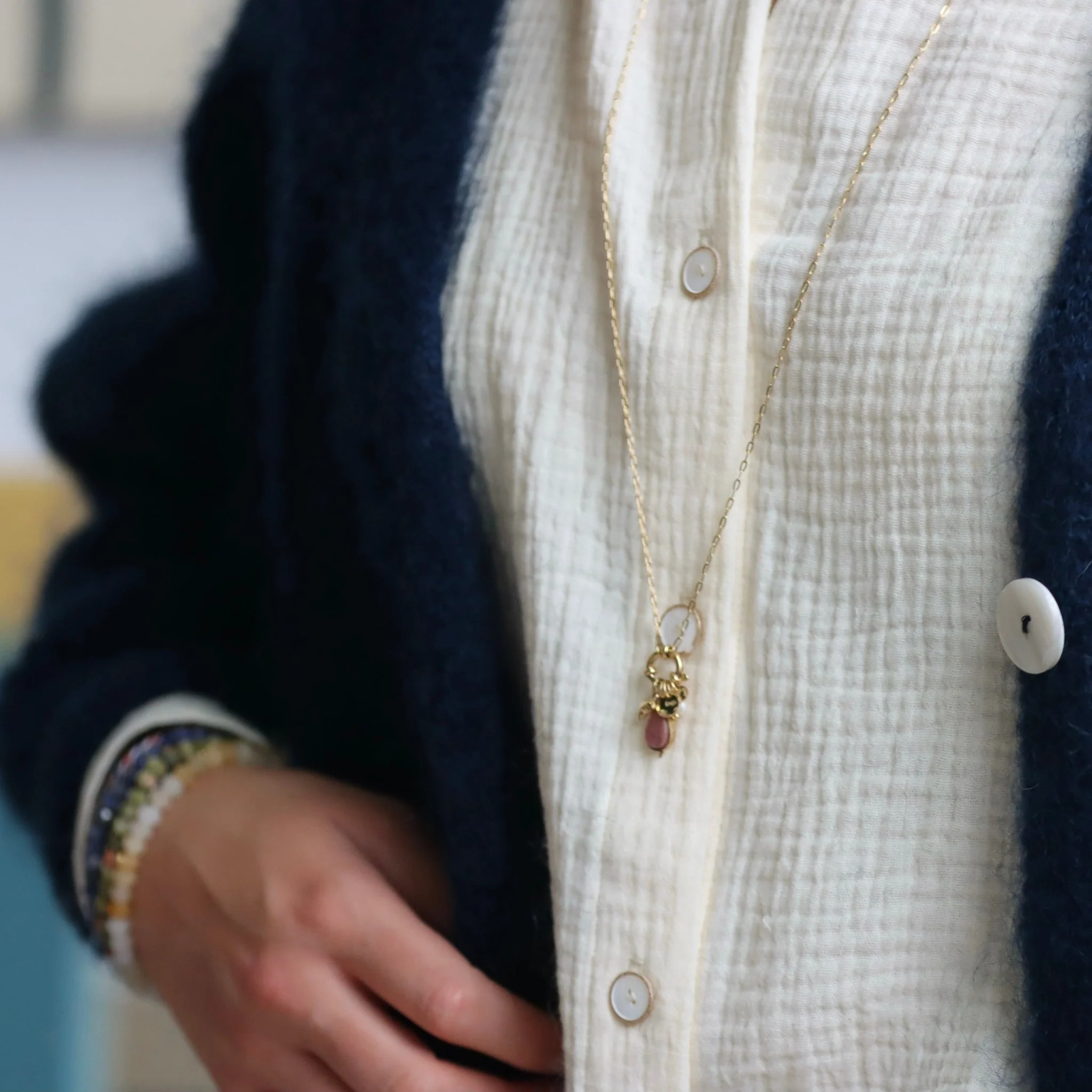 Collier Frisson rodhonite - Image 3