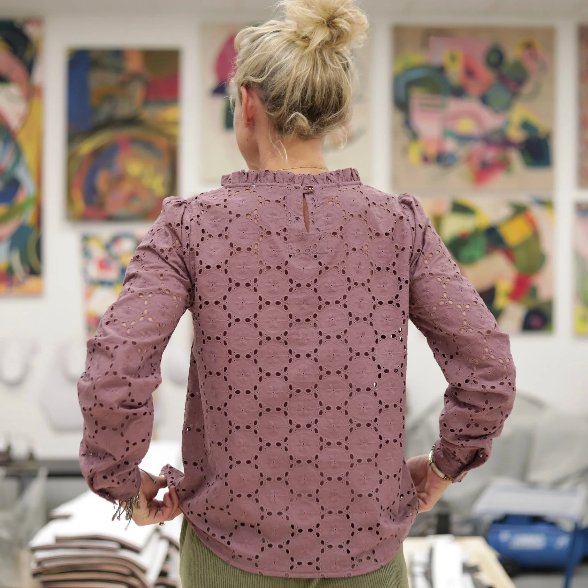 Blouse  Fantine - Broderie parme - Image 5