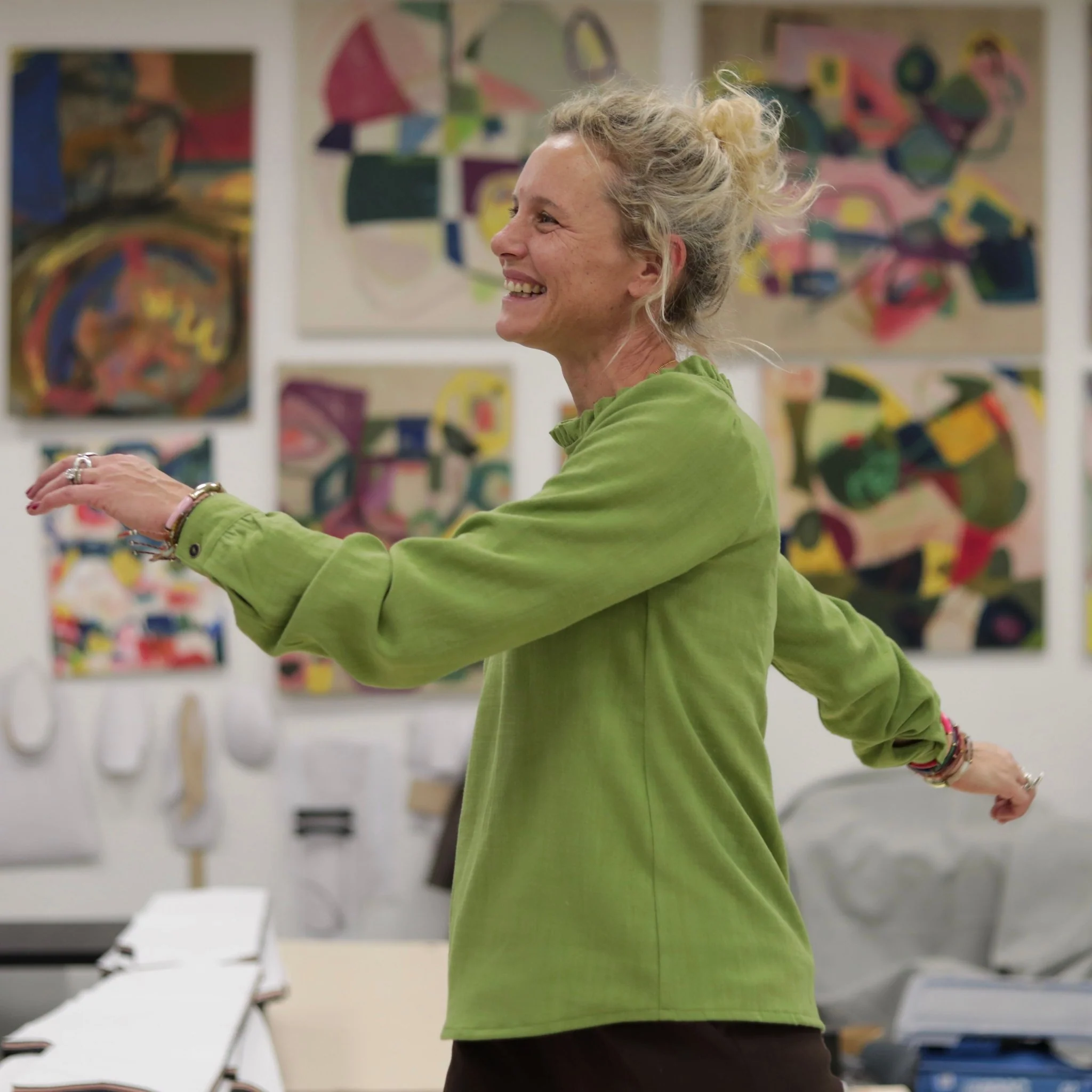 Blouse  Fantine - Viscose lin - Vert prairie - Image 5