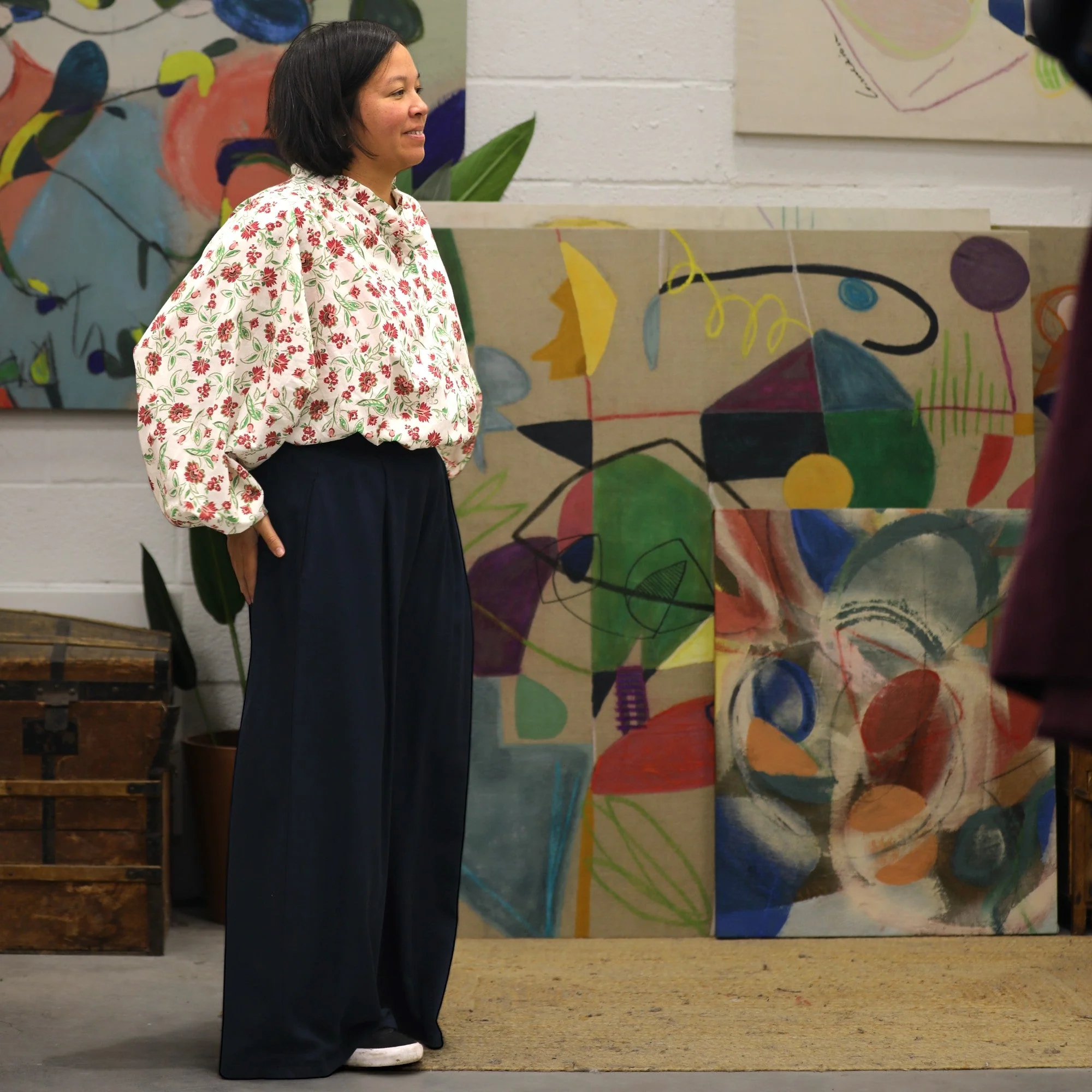 Jupe culotte Arielle en velours côtelé ivoire - Image 11