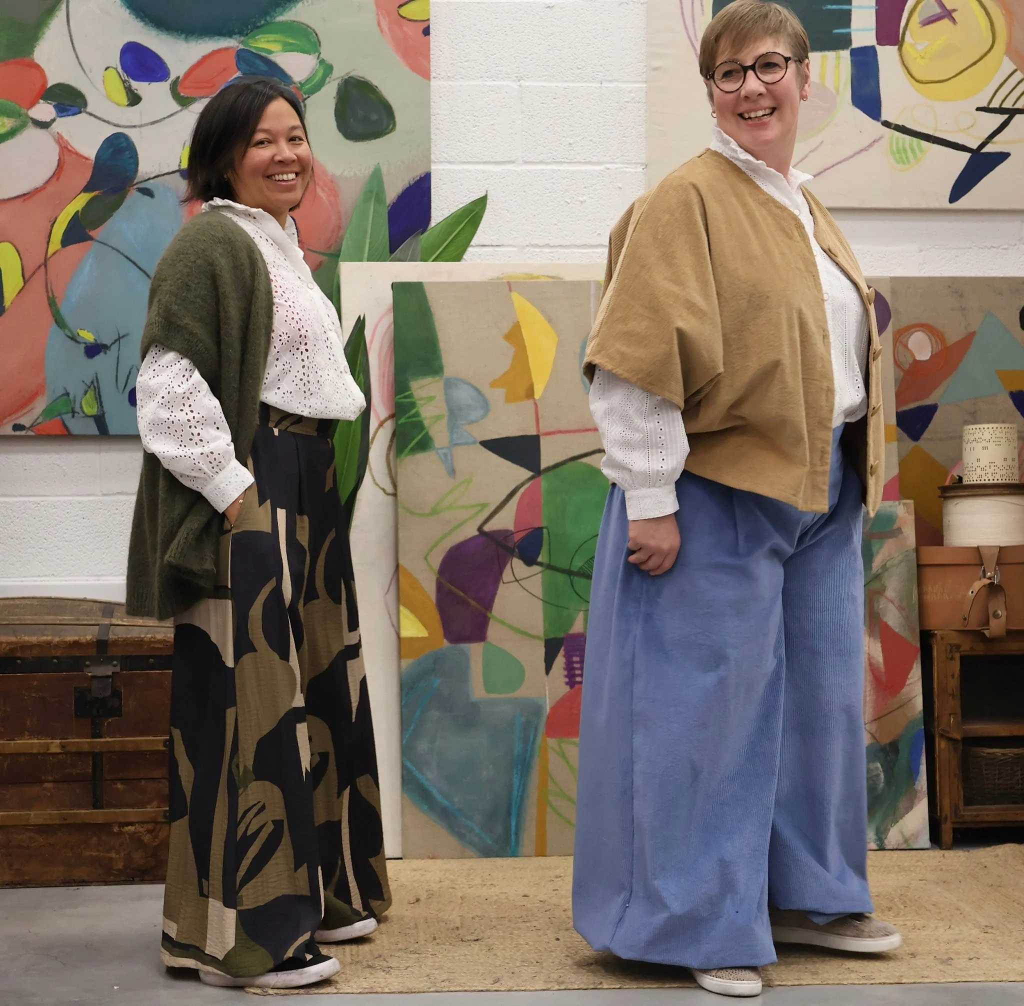 Jupe culotte Arielle en velours côtelé ivoire - Image 12