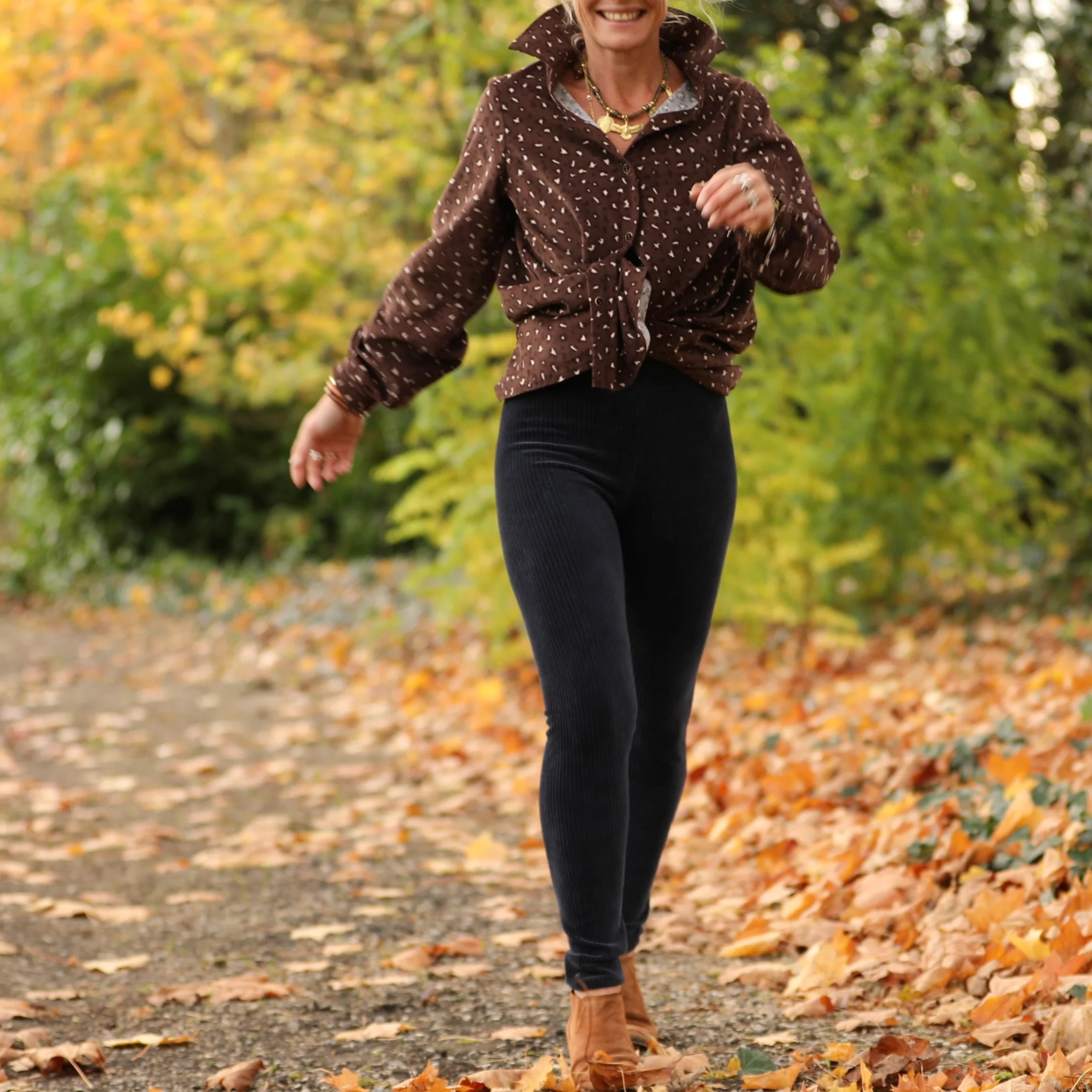 Legging Léni - velours côtelé marine - Image 5