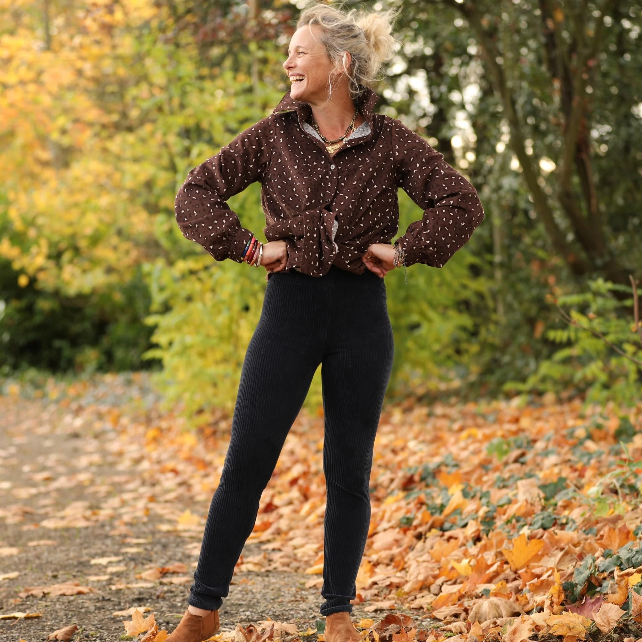 Legging Léni - velours côtelé marine - Image 6