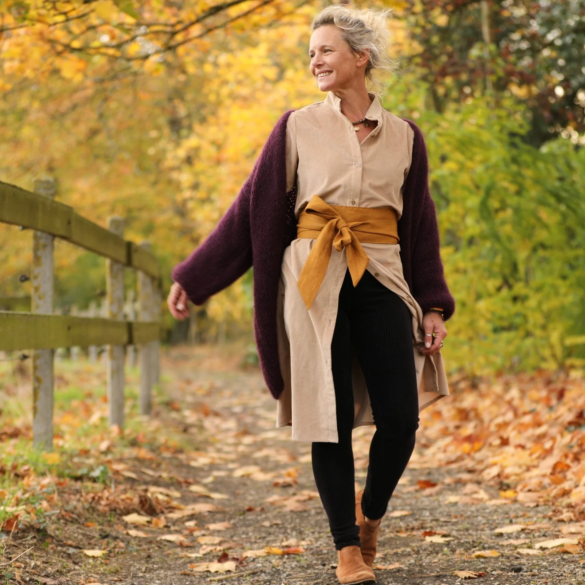 Legging Léni - velours côtelé noir - Image 3