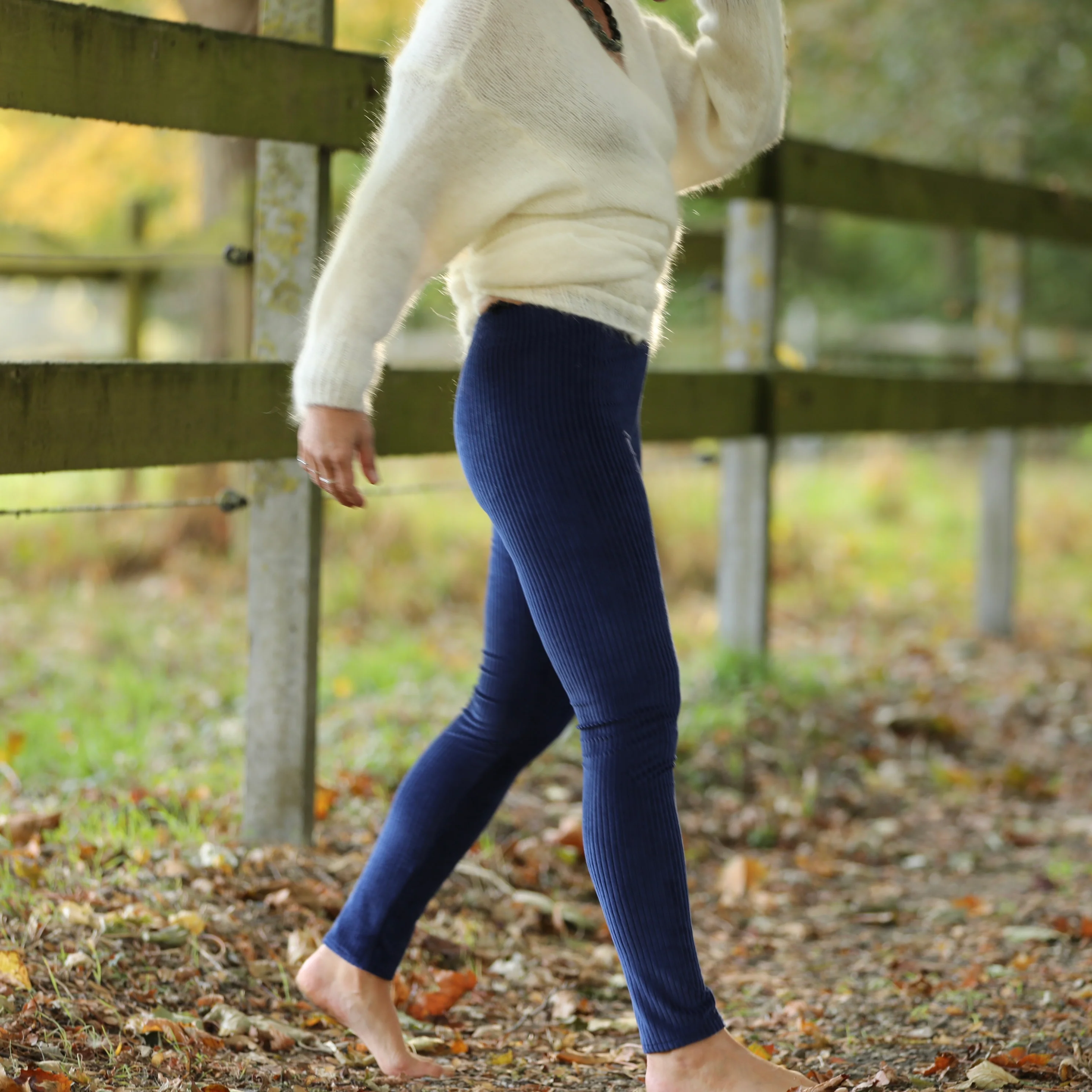 Legging Léni - velours côtelé bleu majorelle - Image 3