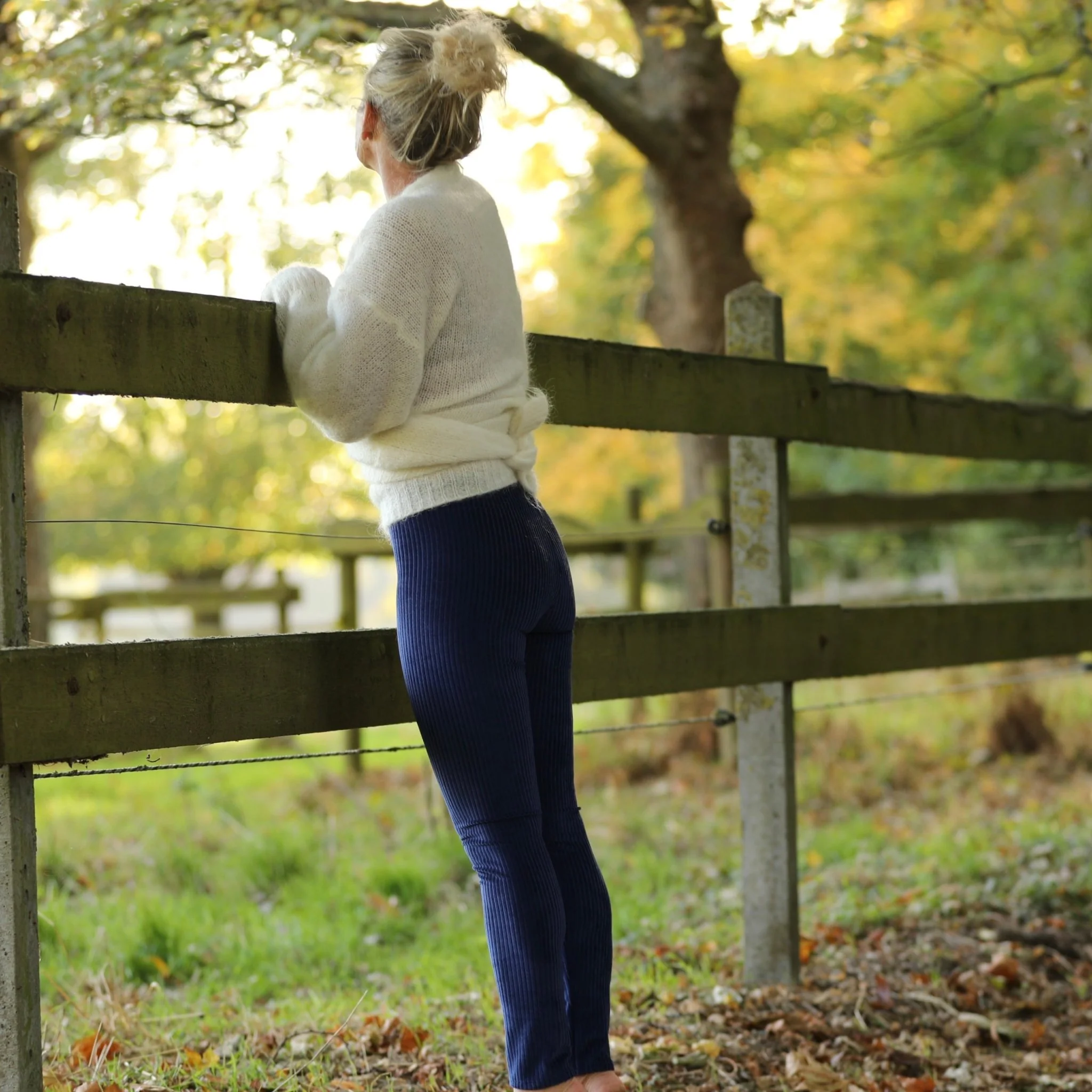 Legging Léni - velours côtelé bleu majorelle - Image 4