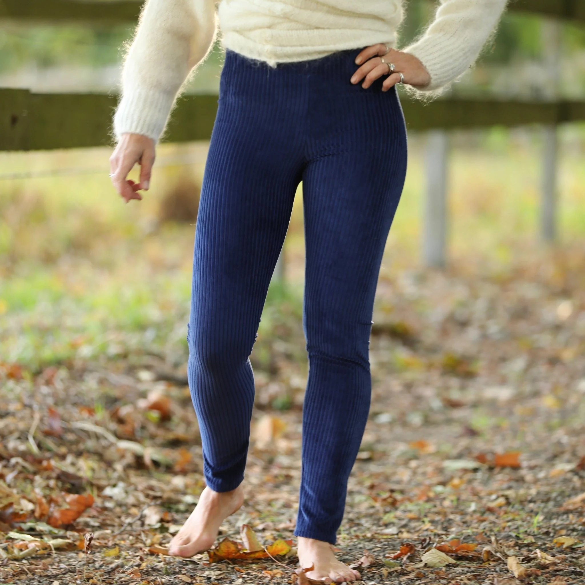 Legging Léni - velours côtelé bleu majorelle - Image 5