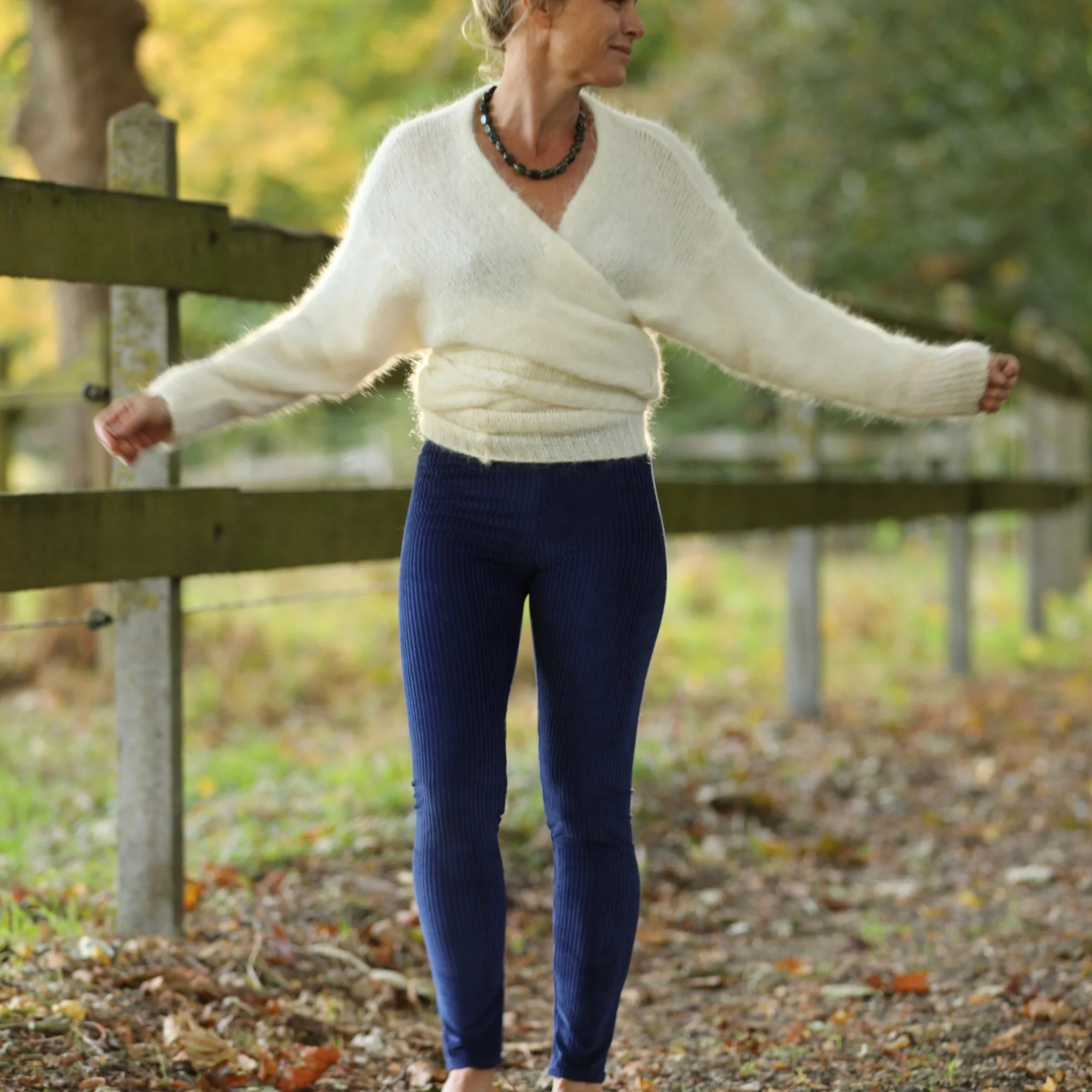 Legging Léni - velours côtelé bleu majorelle - Image 8