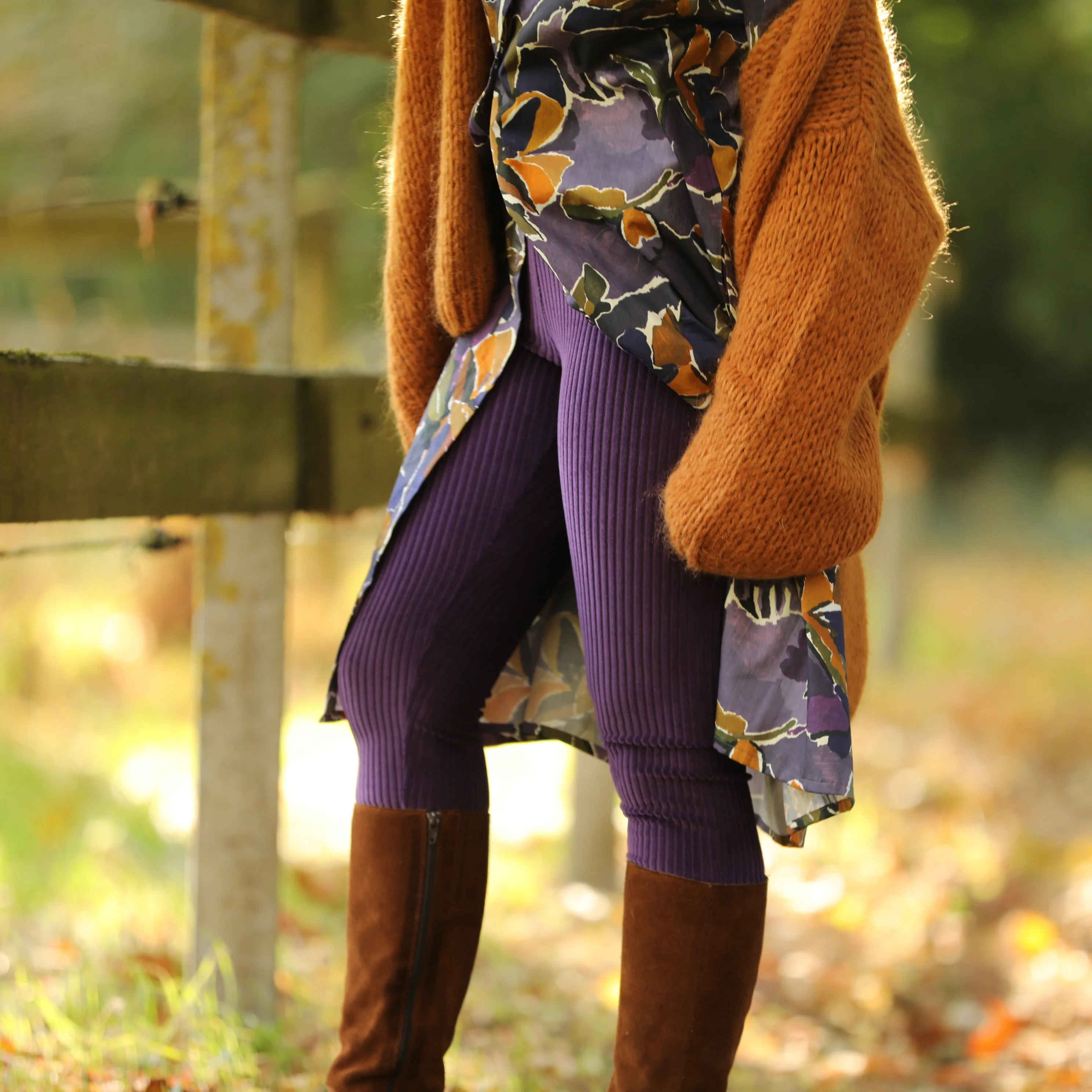 Legging Léni - velours côtelé prune - Image 4