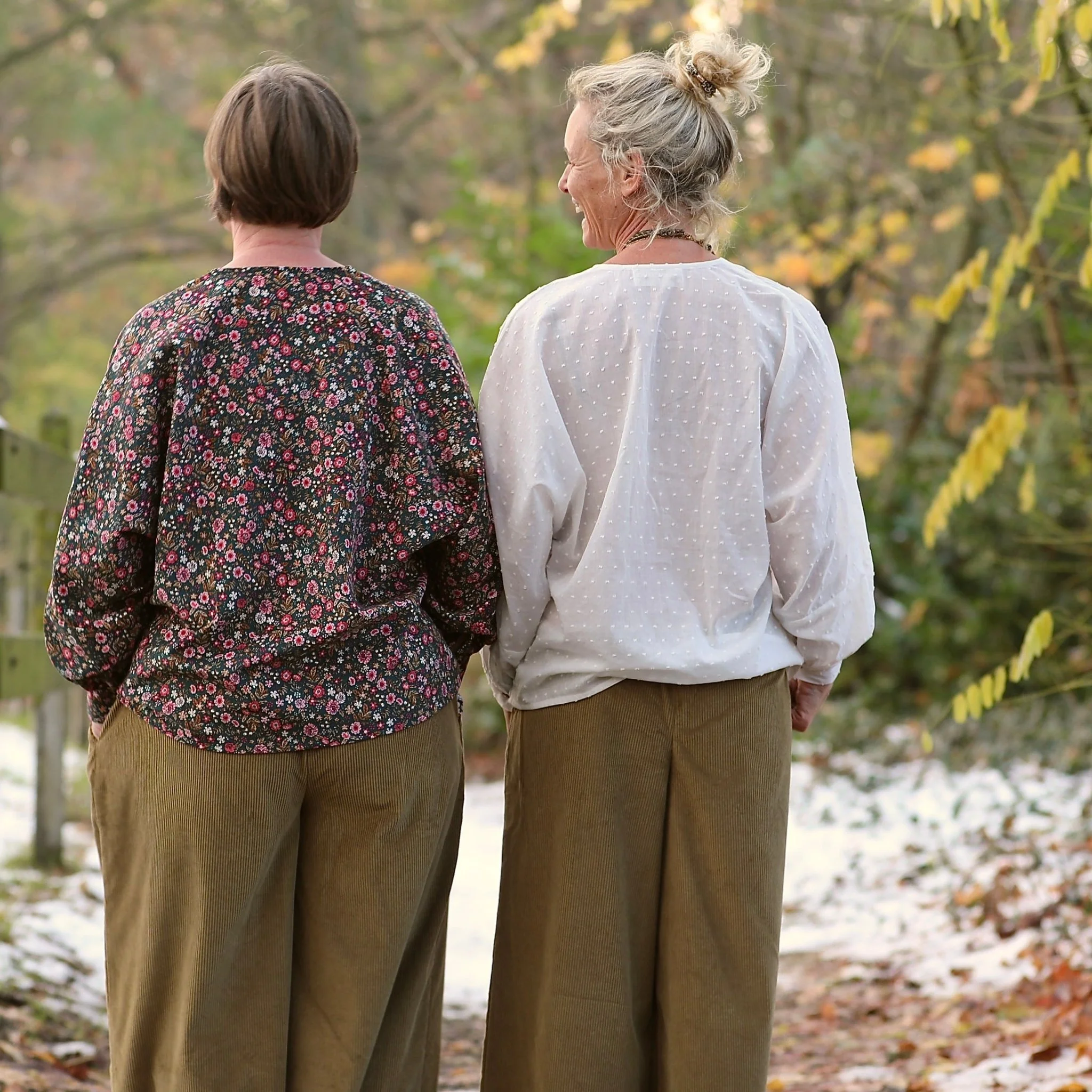 Blouse  Mina – Double gaze de coton marine - Image 11