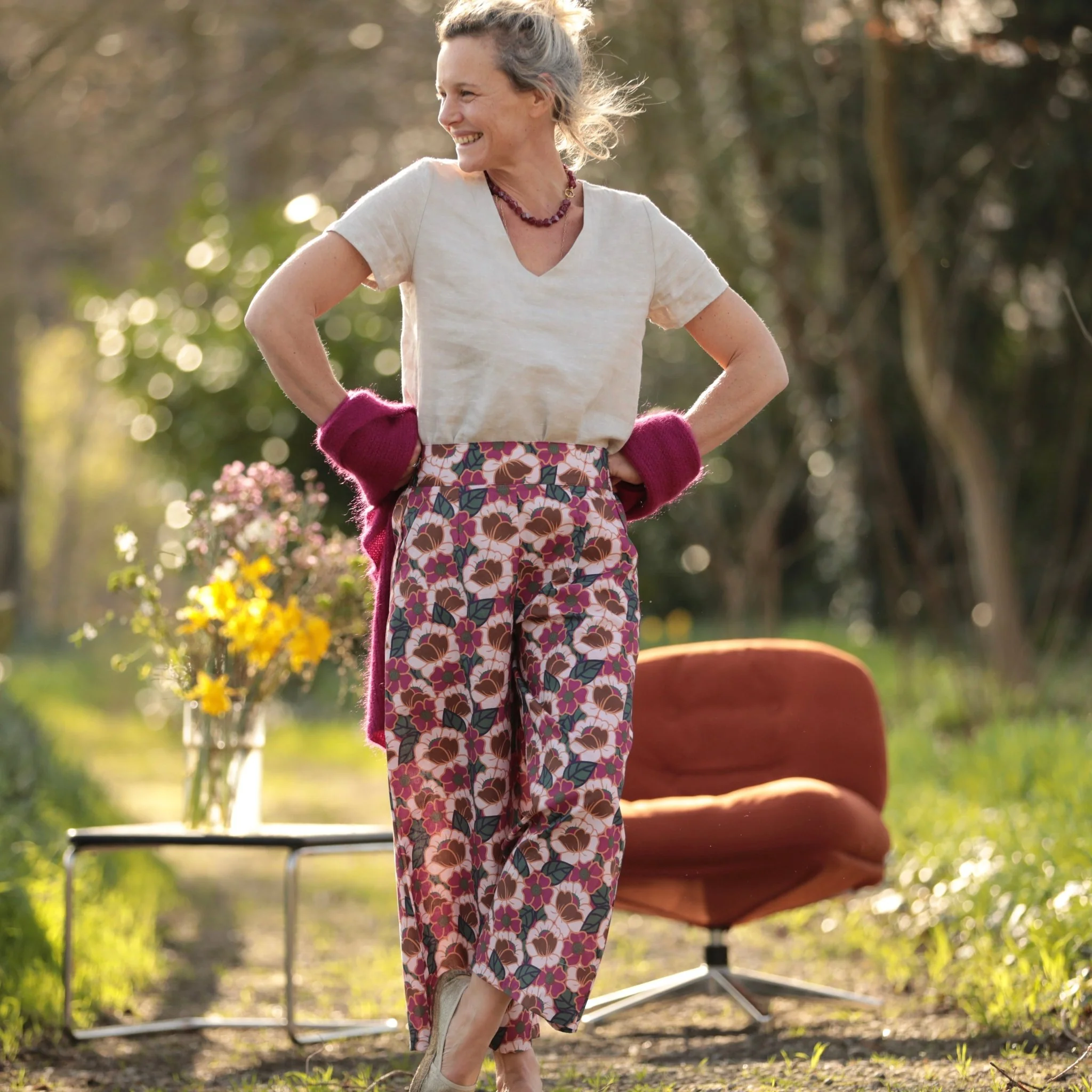 Pantalon Briac - Coton "souvenirs de Vérone" - Image 8