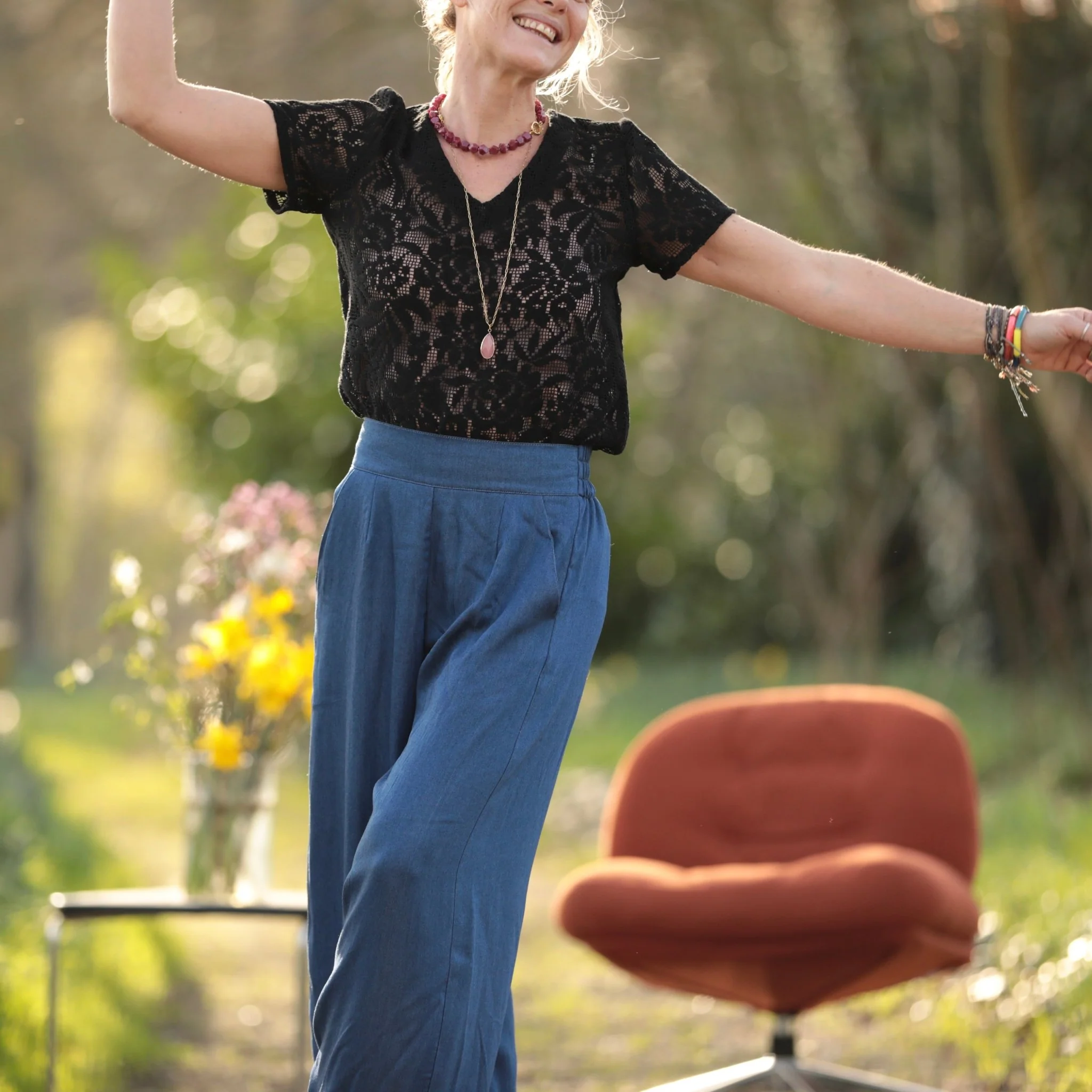 Pantalon Briac - lyocell denim bleu profond - Image 4