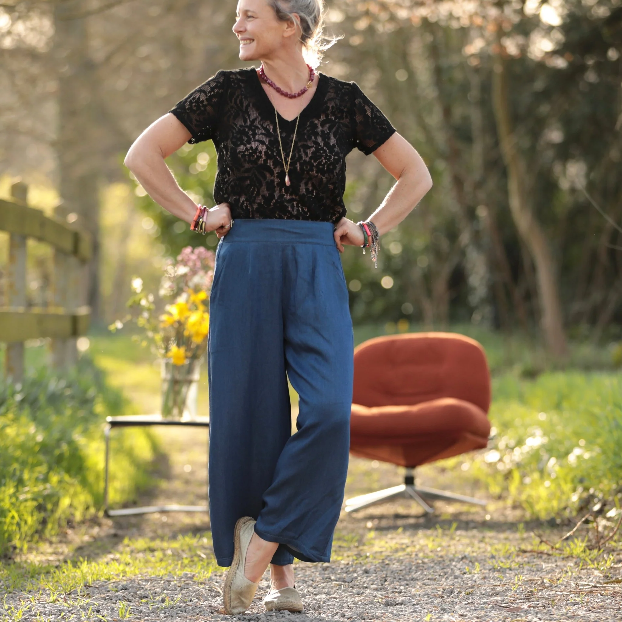 Pantalon Briac - lyocell denim bleu profond - Image 8