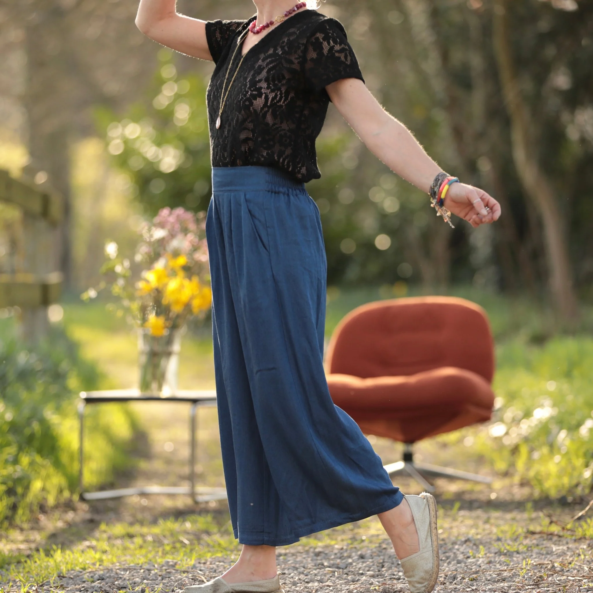 Pantalon Briac - lyocell denim bleu profond - Image 9