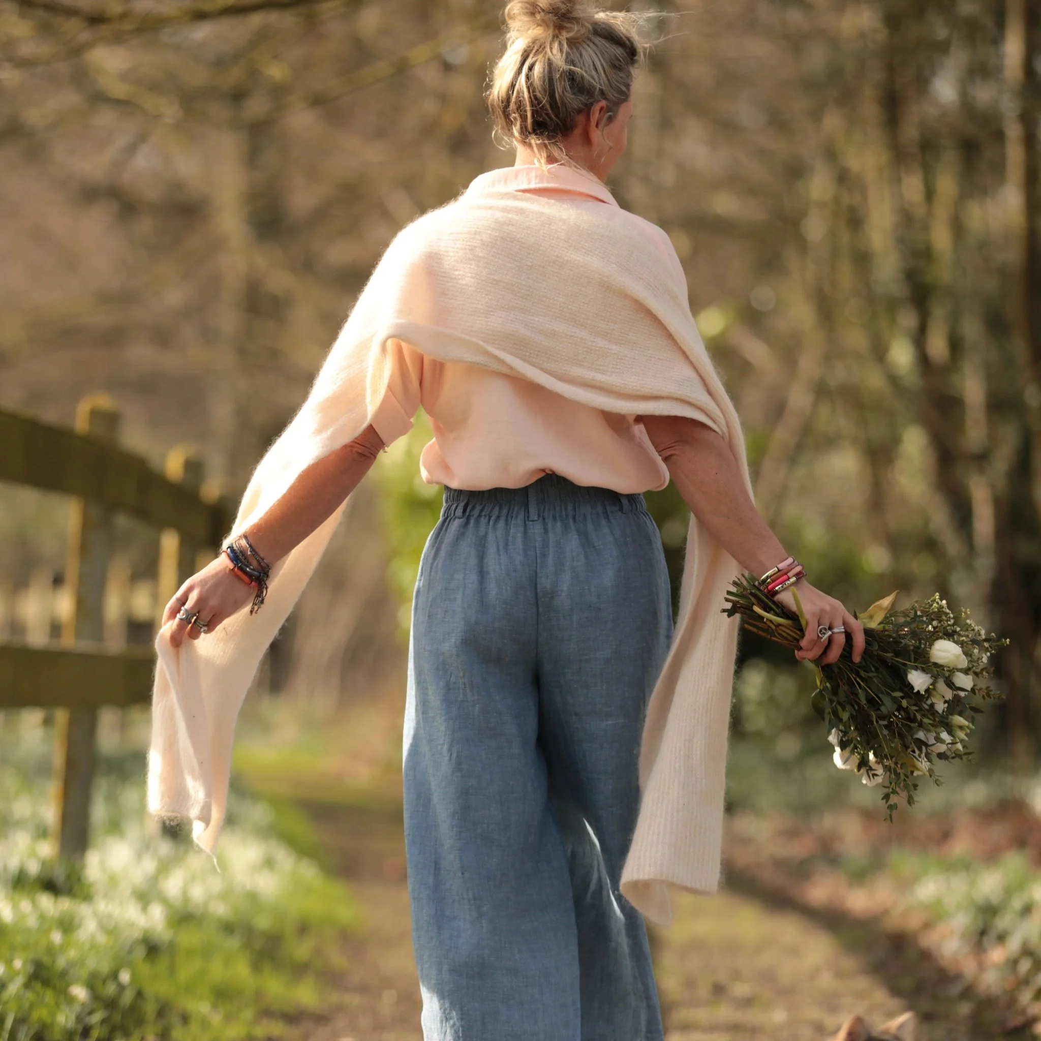 Pantalon Briac - lin chiné denim - Image 7