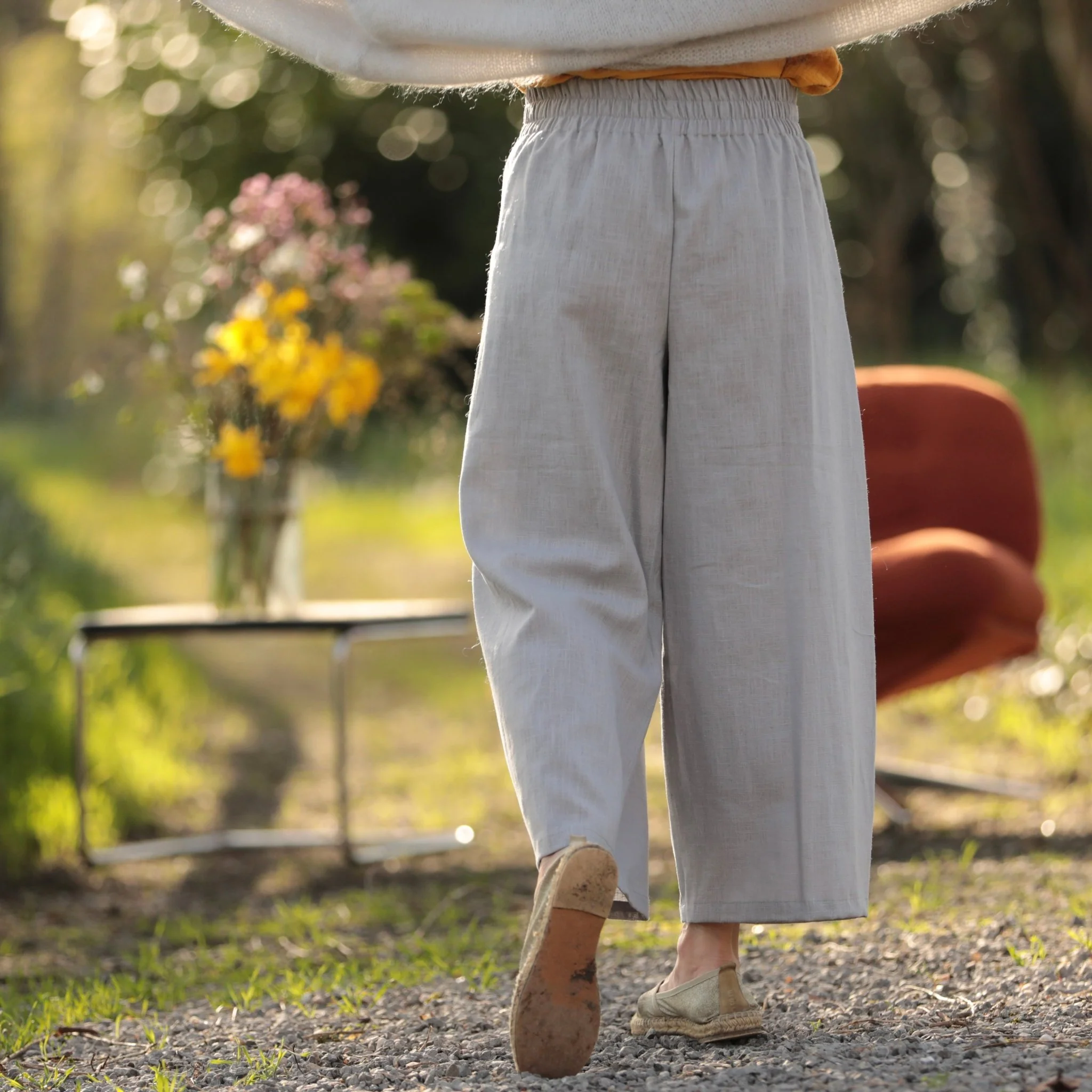 Pantalon Briac - lin gris perle - Image 7