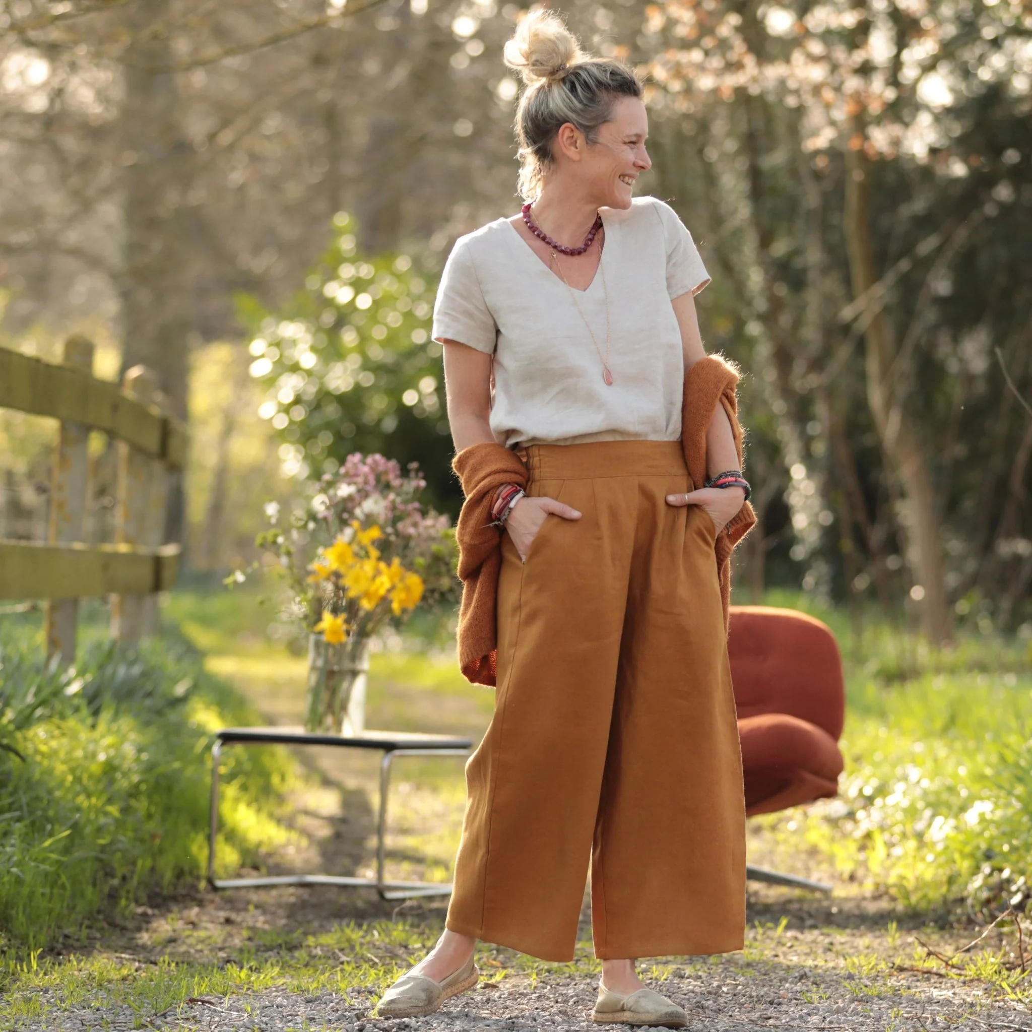 Pantalon Briac - lin ocre - Image 10