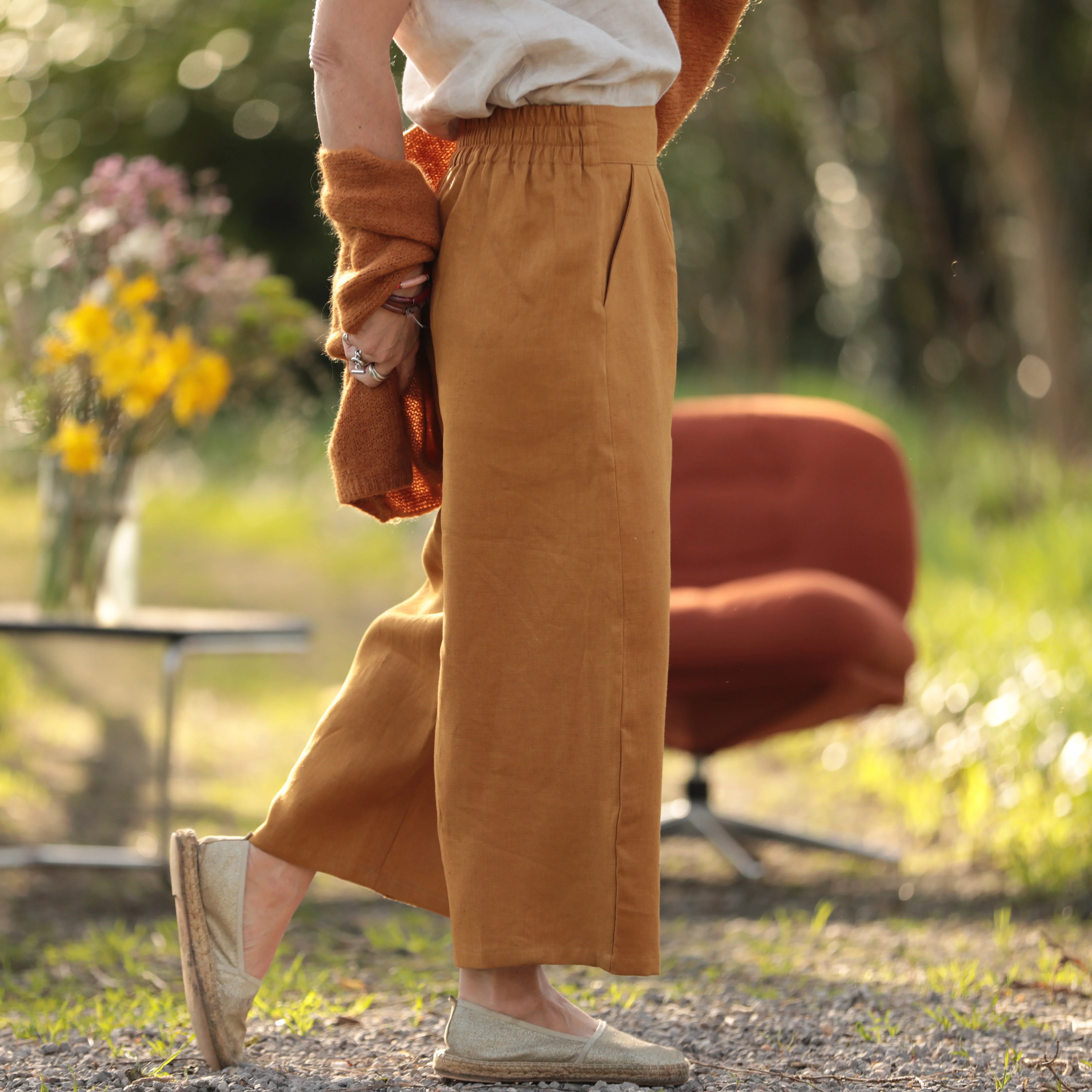 Pantalon Briac - lin ocre - Image 9