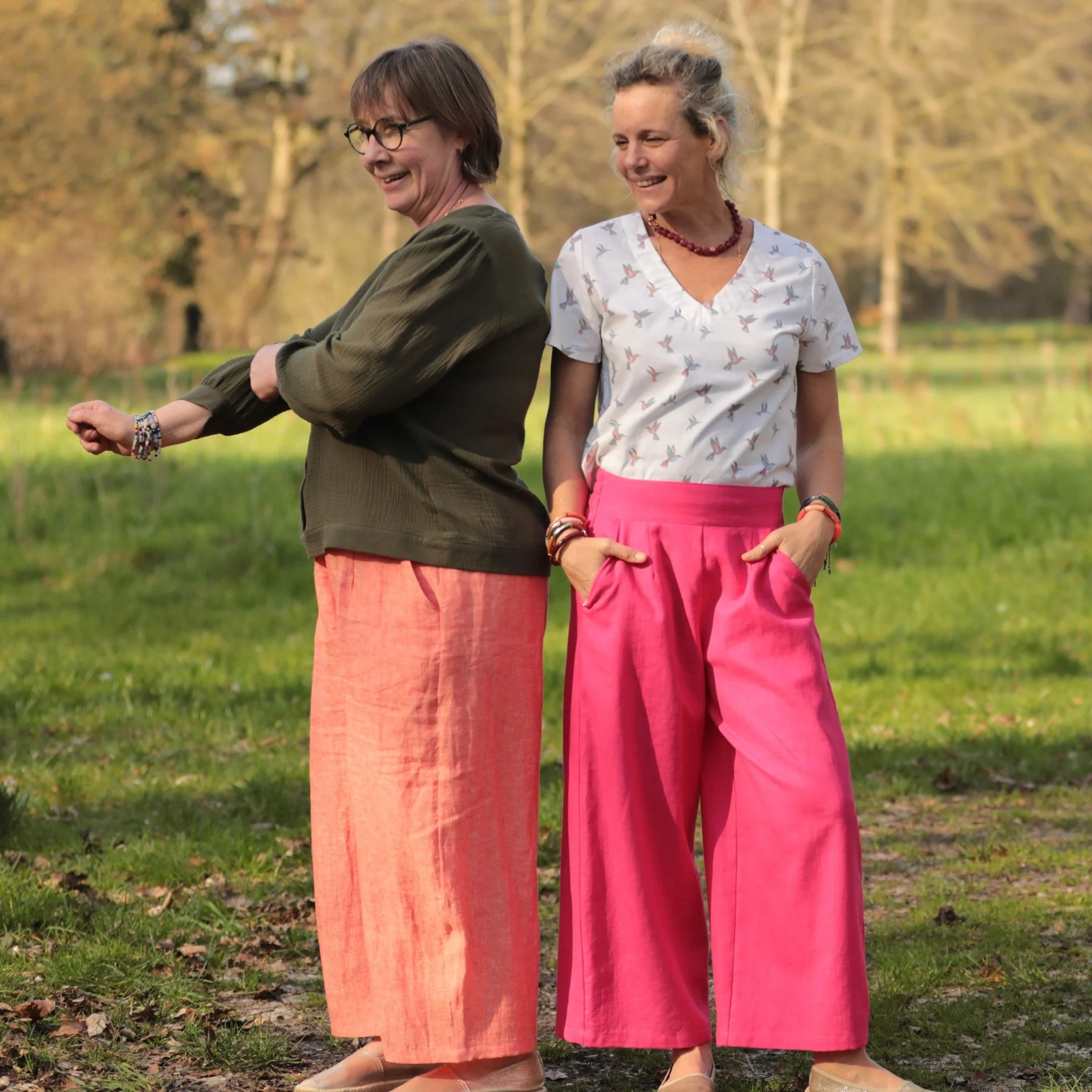 Pantalon Briac - lin orange vif chiné - Image 15