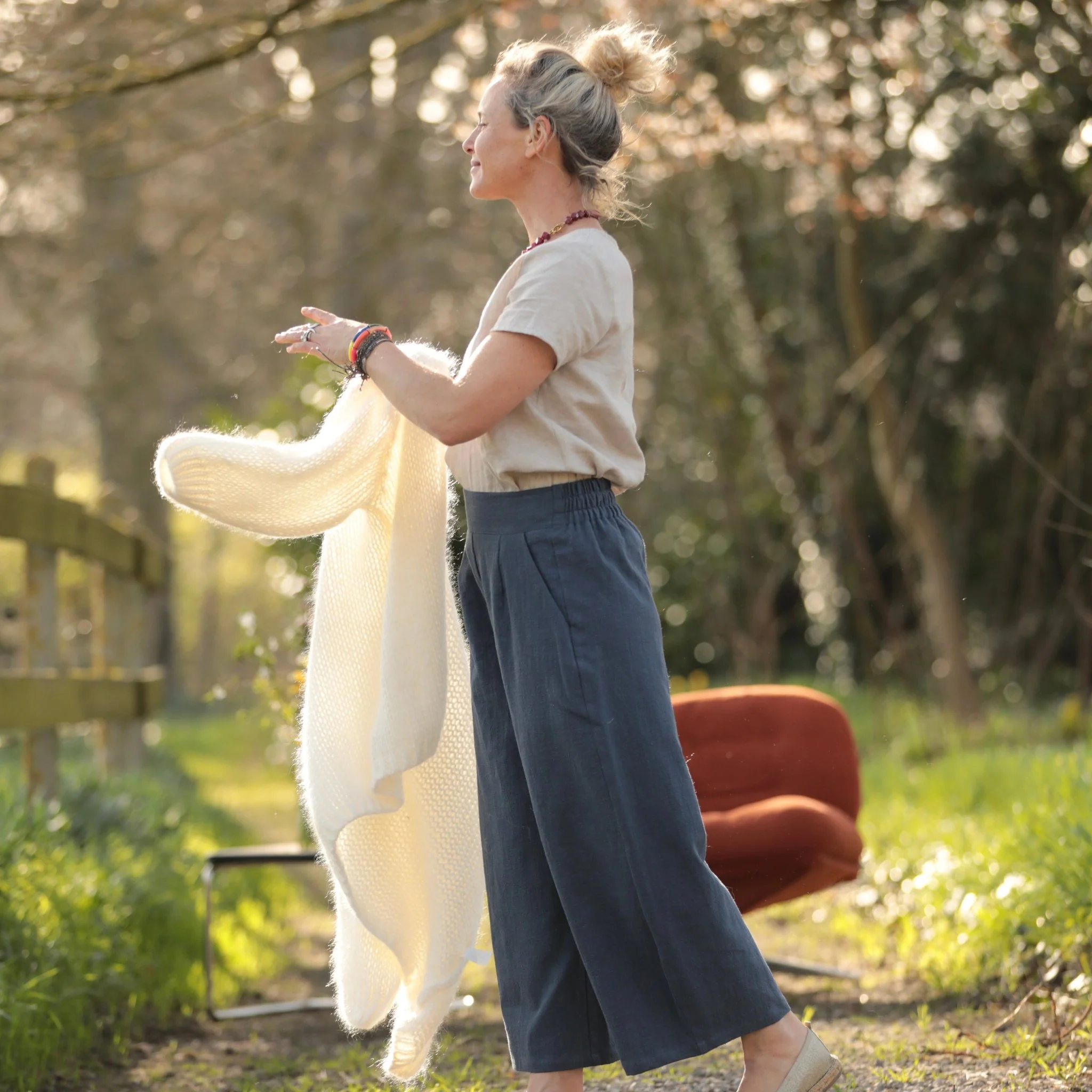 Pantalon Briac - lin stone wash Brume d’Azur - Image 14