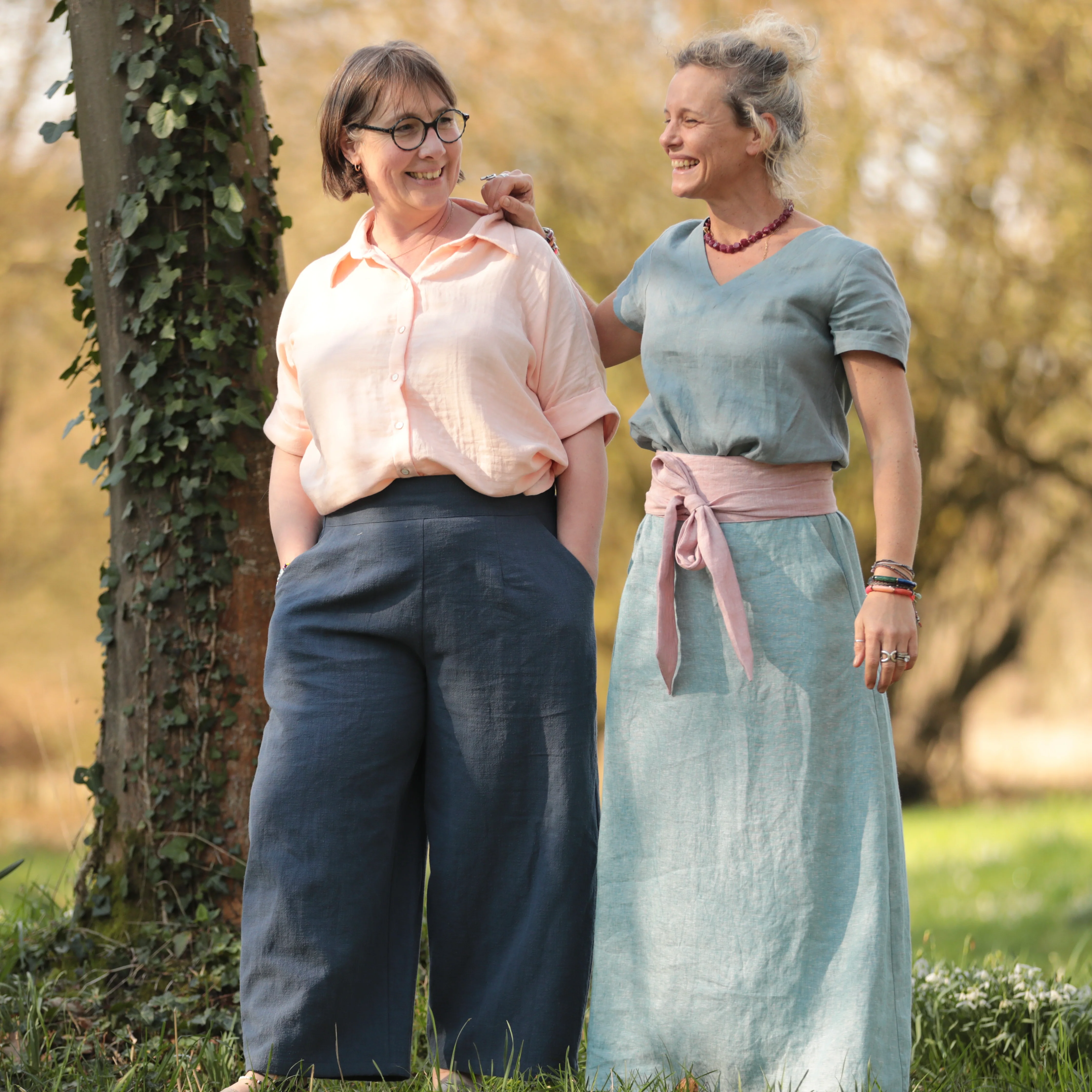 Pantalon Briac - lin stone wash Brume d’Azur - Image 15