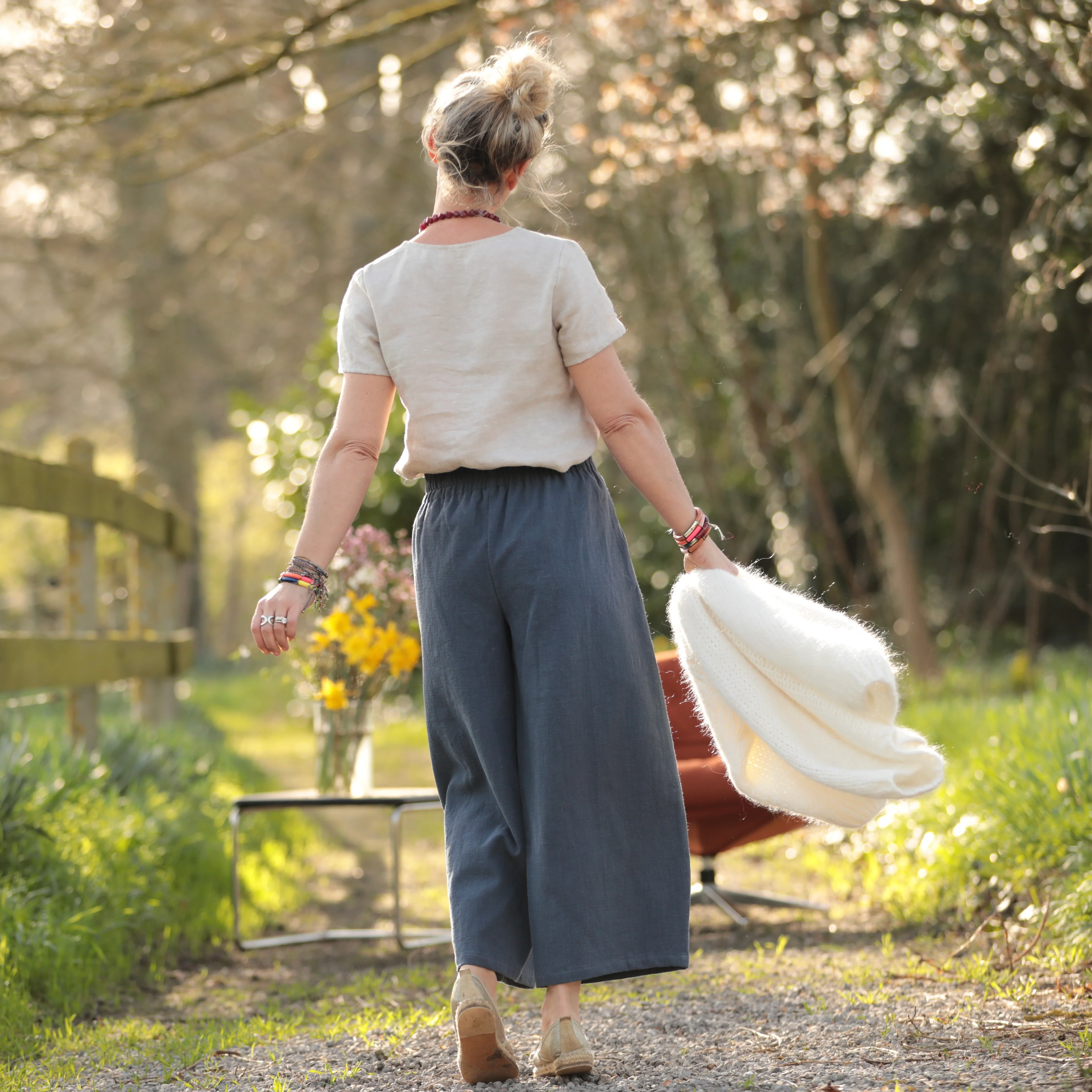 Pantalon Briac - lin stone wash Brume d’Azur - Image 4