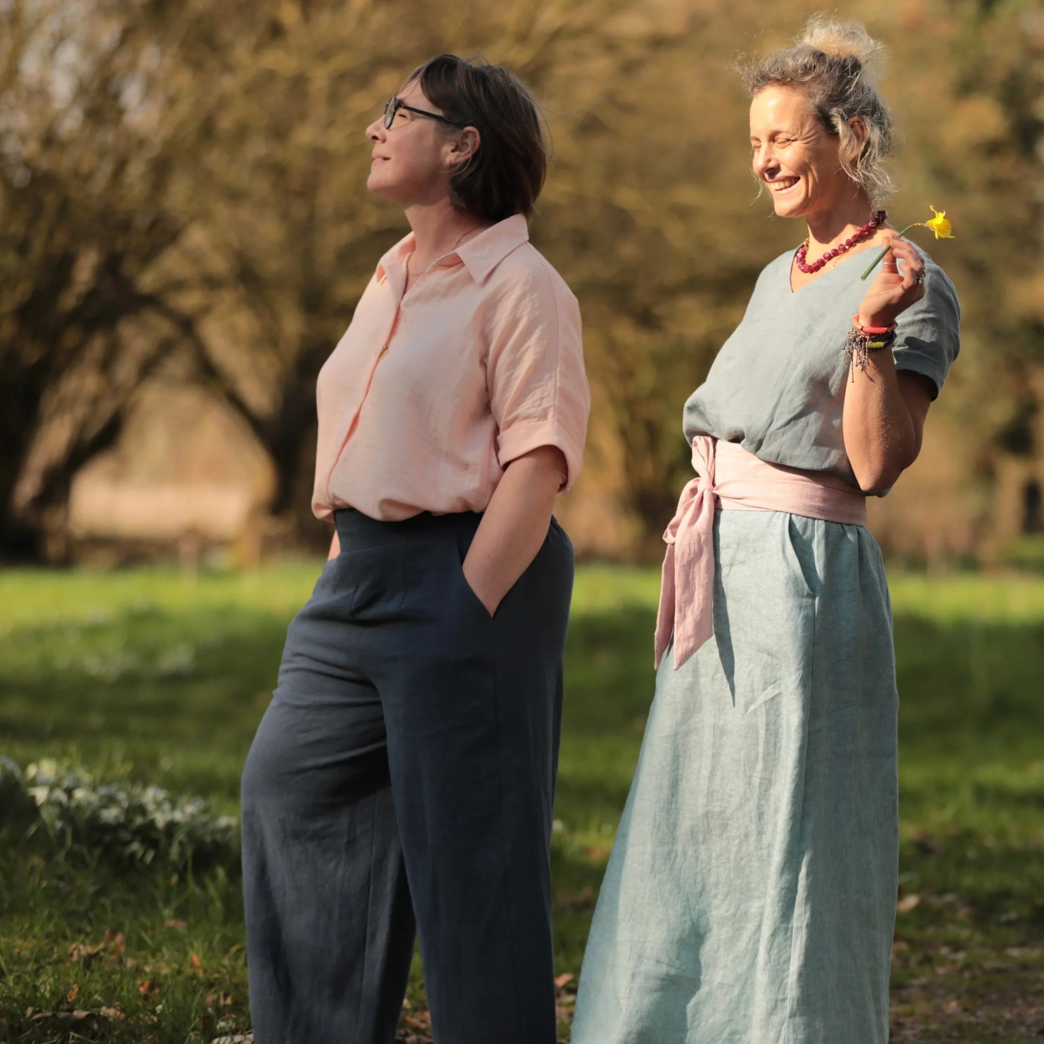 Pantalon Briac - lin stone wash Brume d’Azur - Image 5