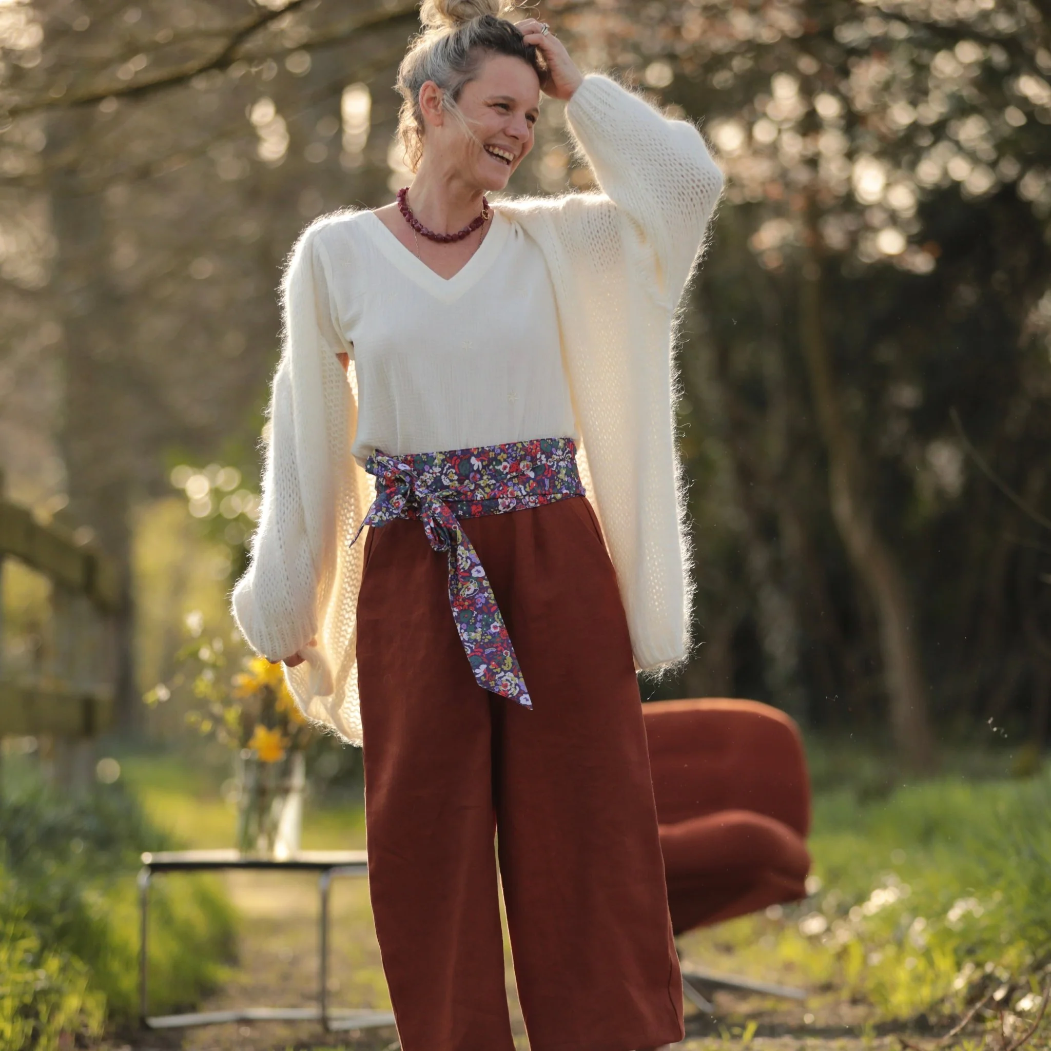 Pantalon Briac - lin terracotta - Image 3