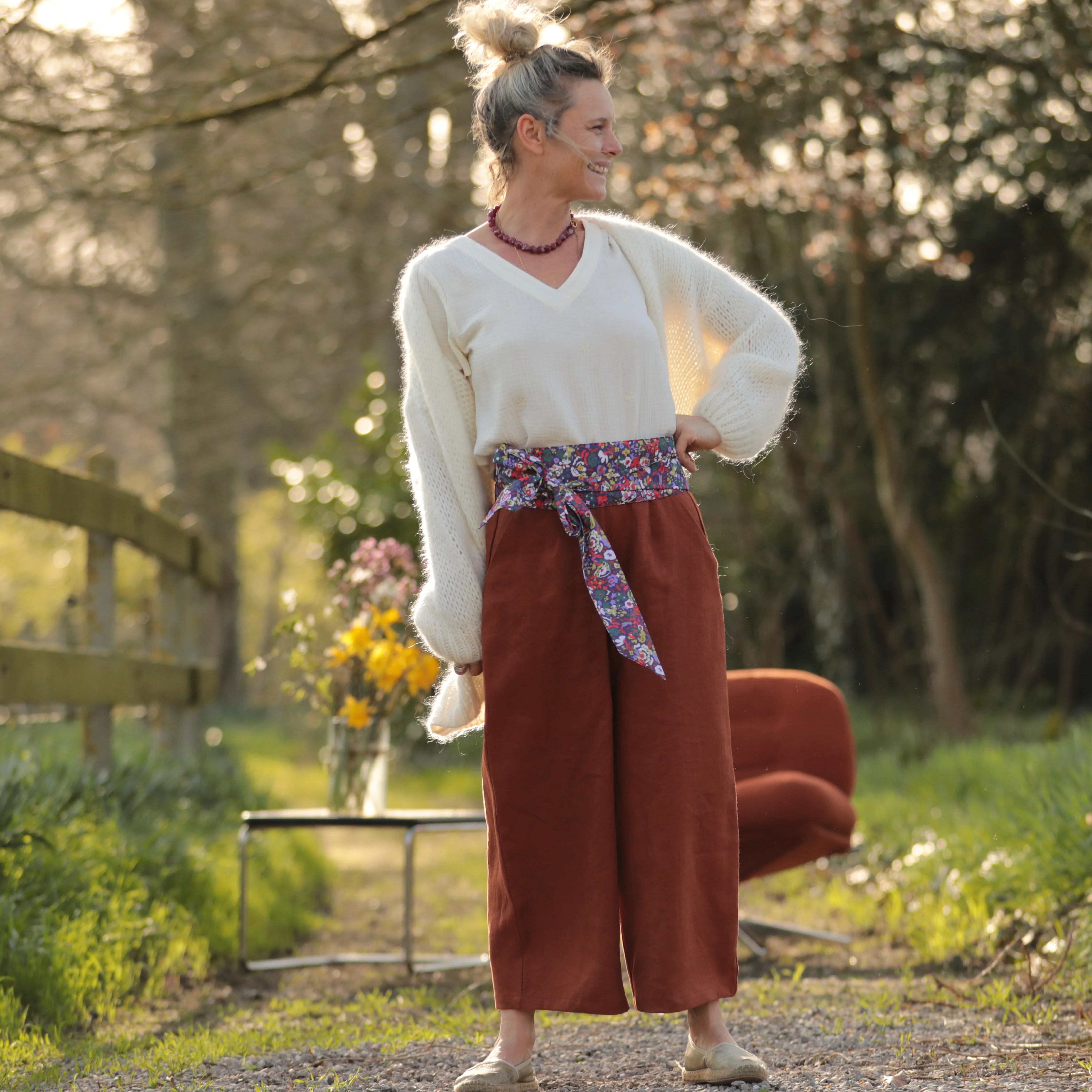 Pantalon Briac - lin terracotta - Image 6