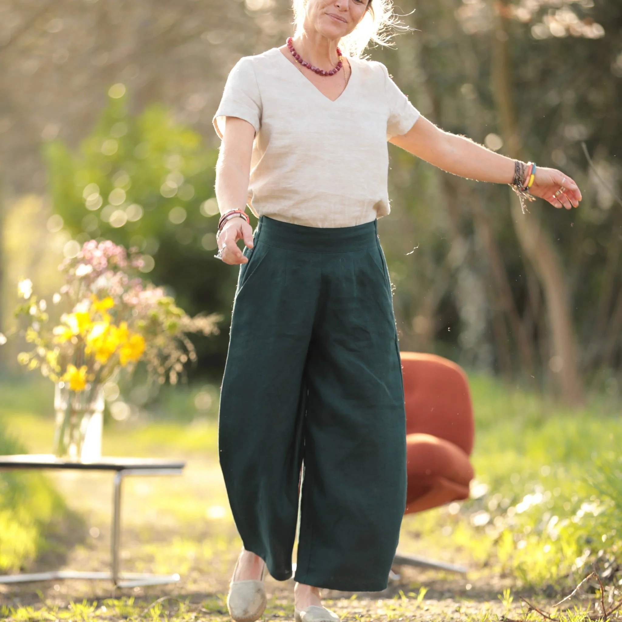 Pantalon Briac - lin vert anglais - Image 10