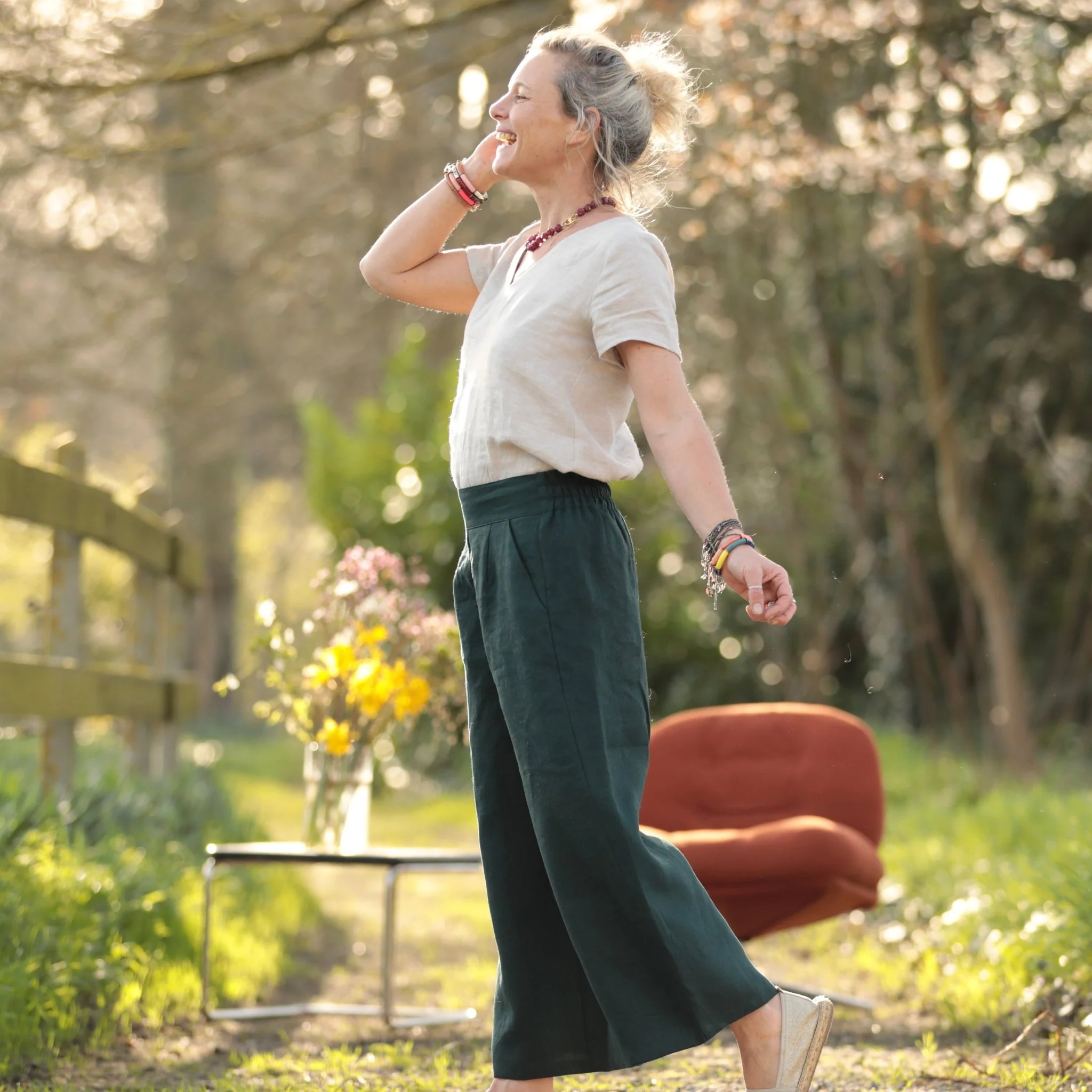 Pantalon Briac - lin vert anglais - Image 4