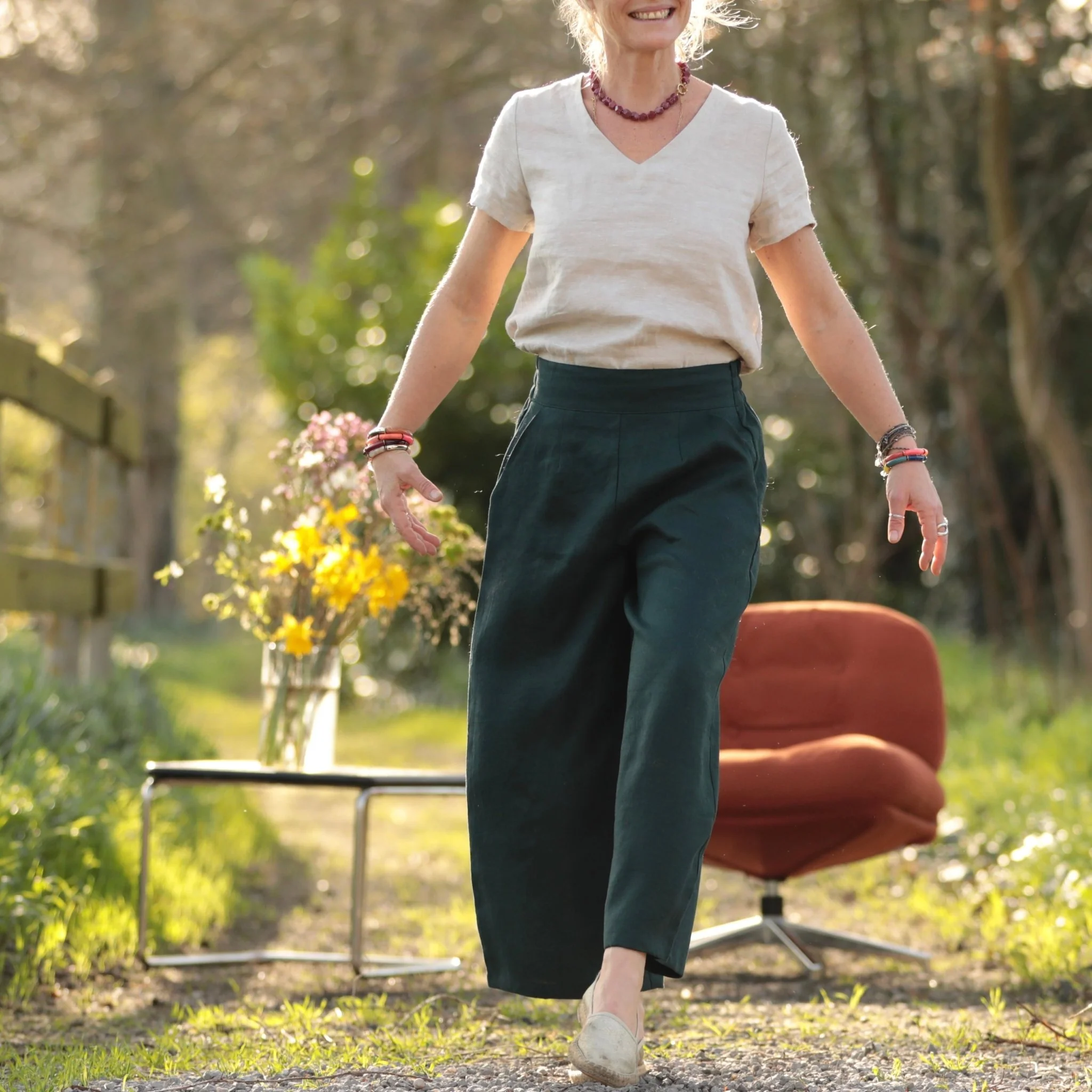 Pantalon Briac - lin vert anglais - Image 8