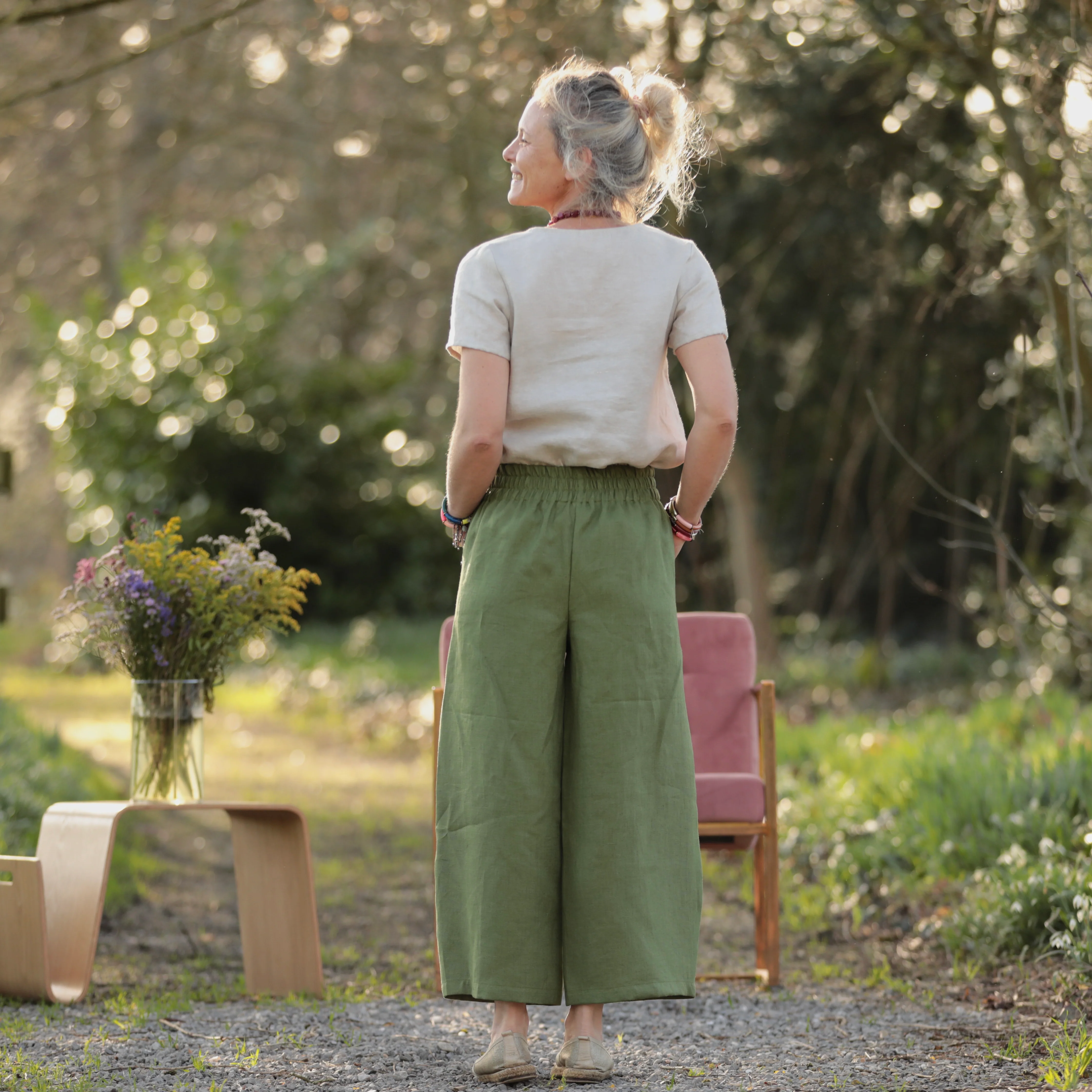 Pantalon Briac - lin vert pomme - Image 4