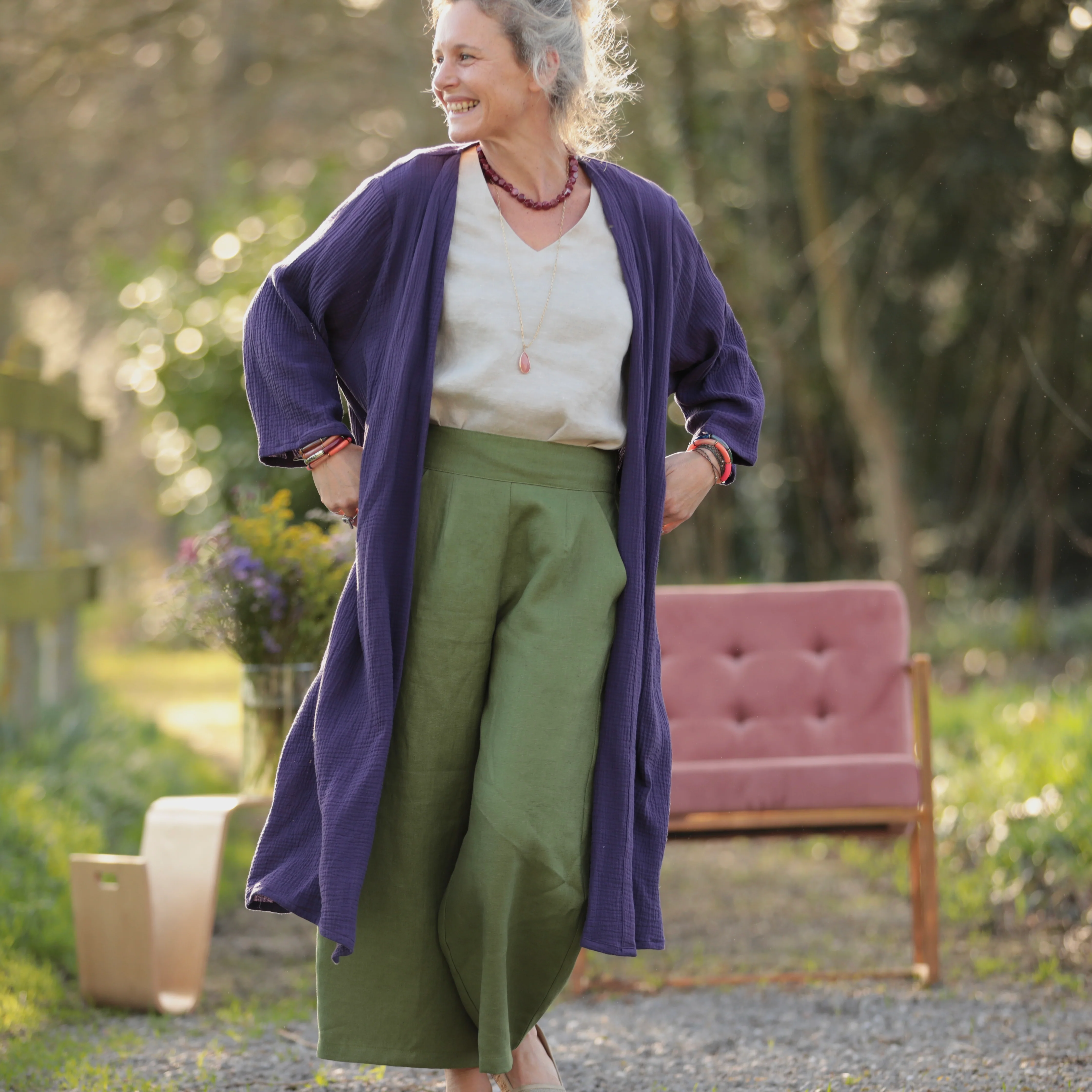 Pantalon Briac - lin vert pomme - Image 9