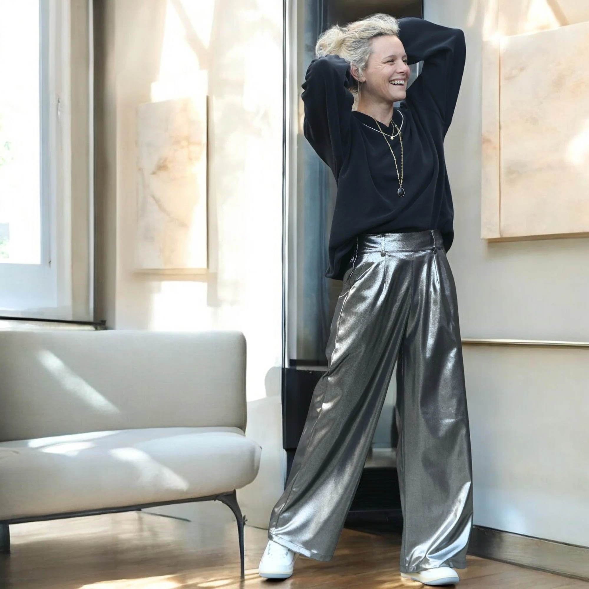 Pantalon Tom - disco argenté - Image 3