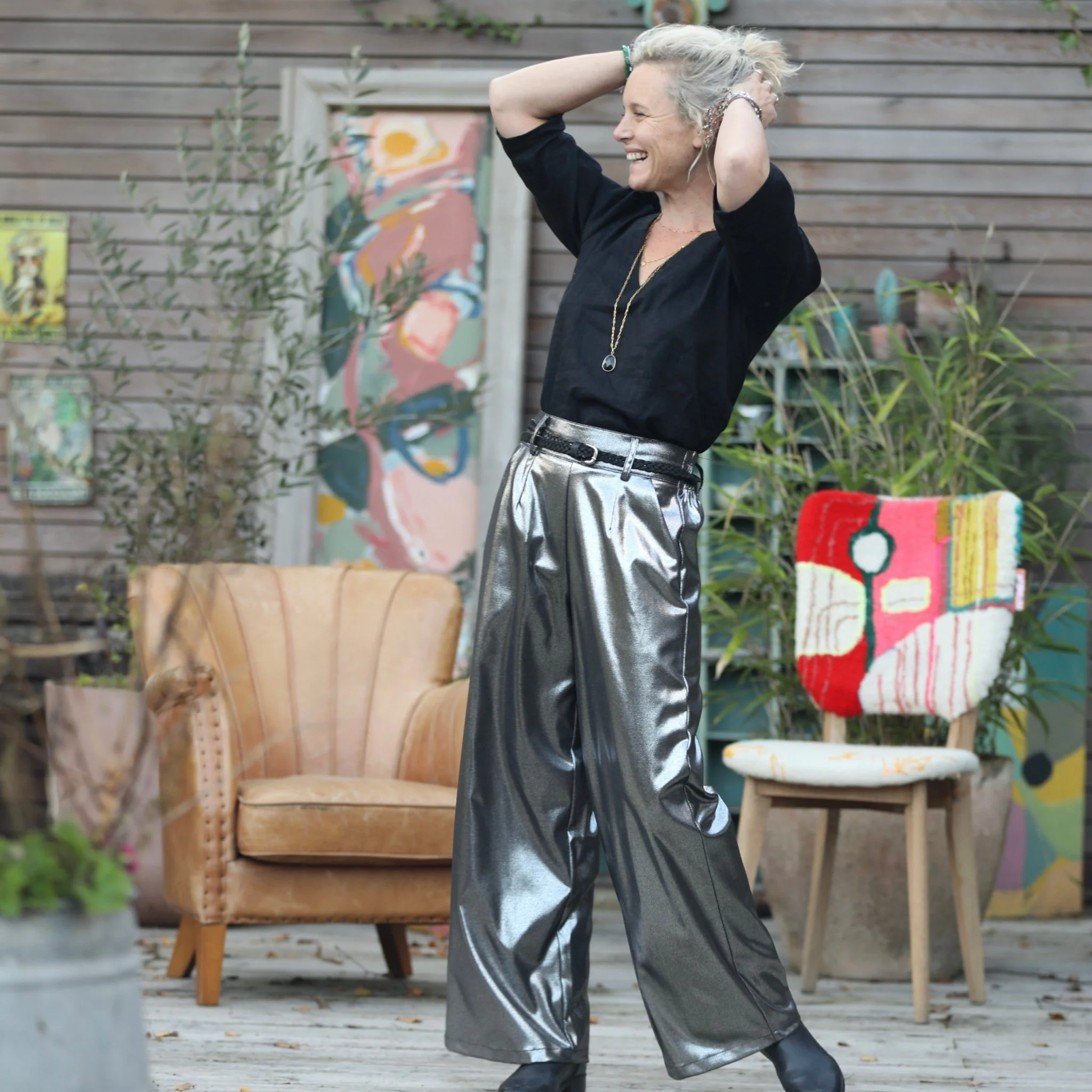 Pantalon Tom - disco argenté - Image 7