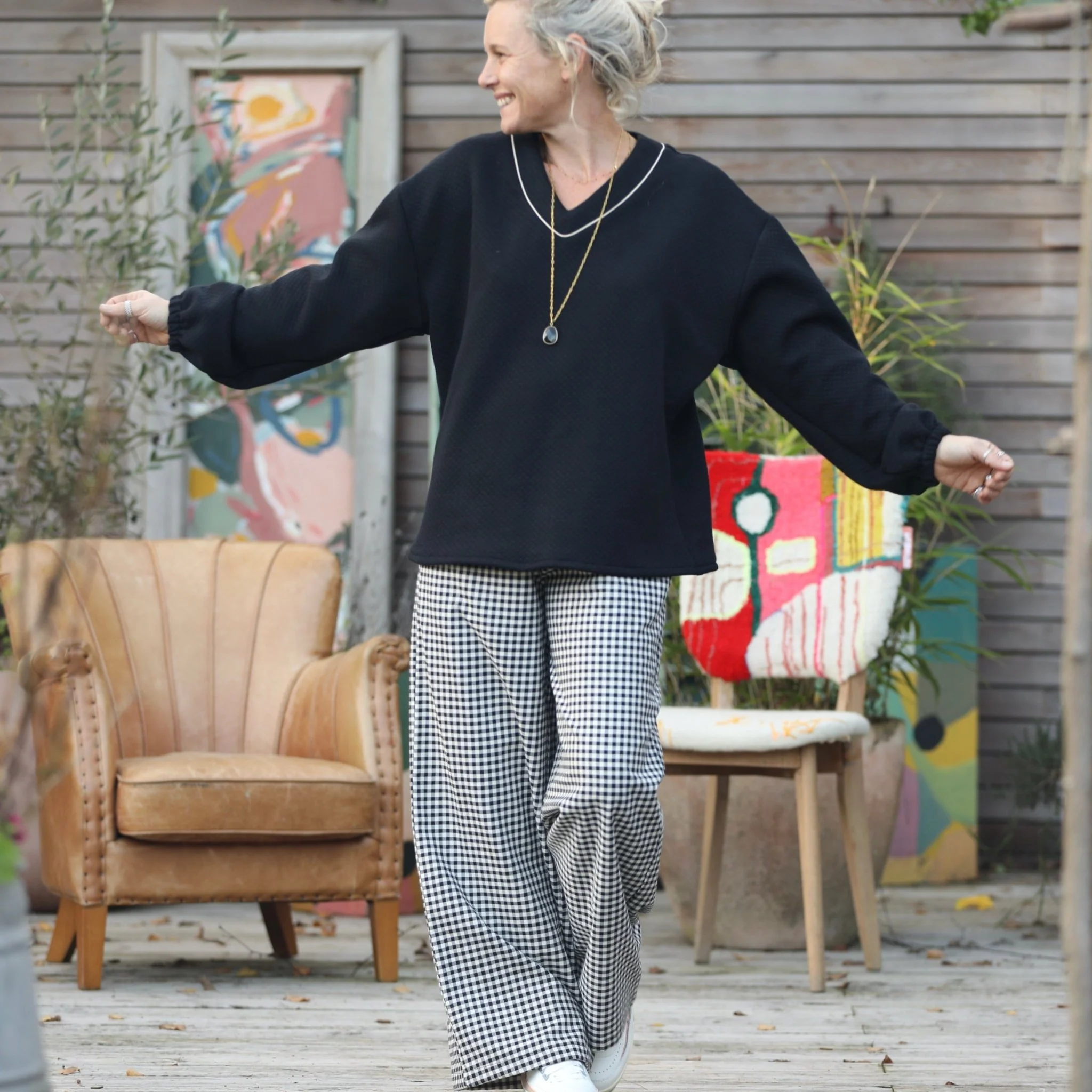 Pantalon Tom - Flanelle de coton vichy - Image 10