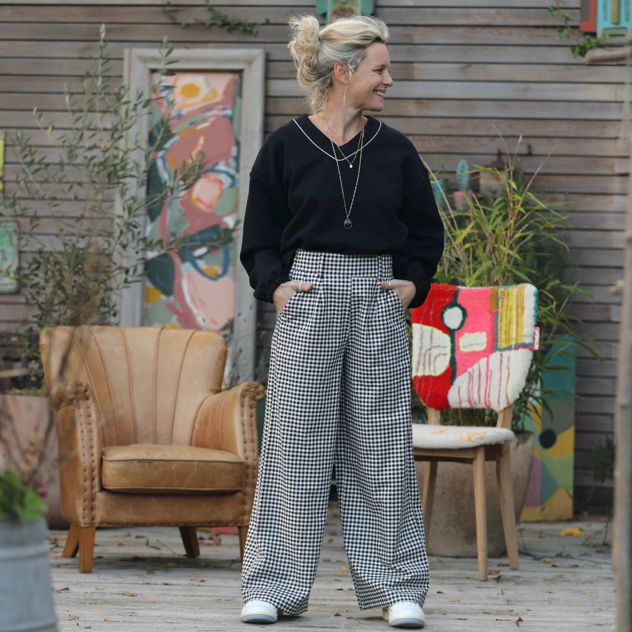 Pantalon Tom - Flanelle de coton vichy - Image 3