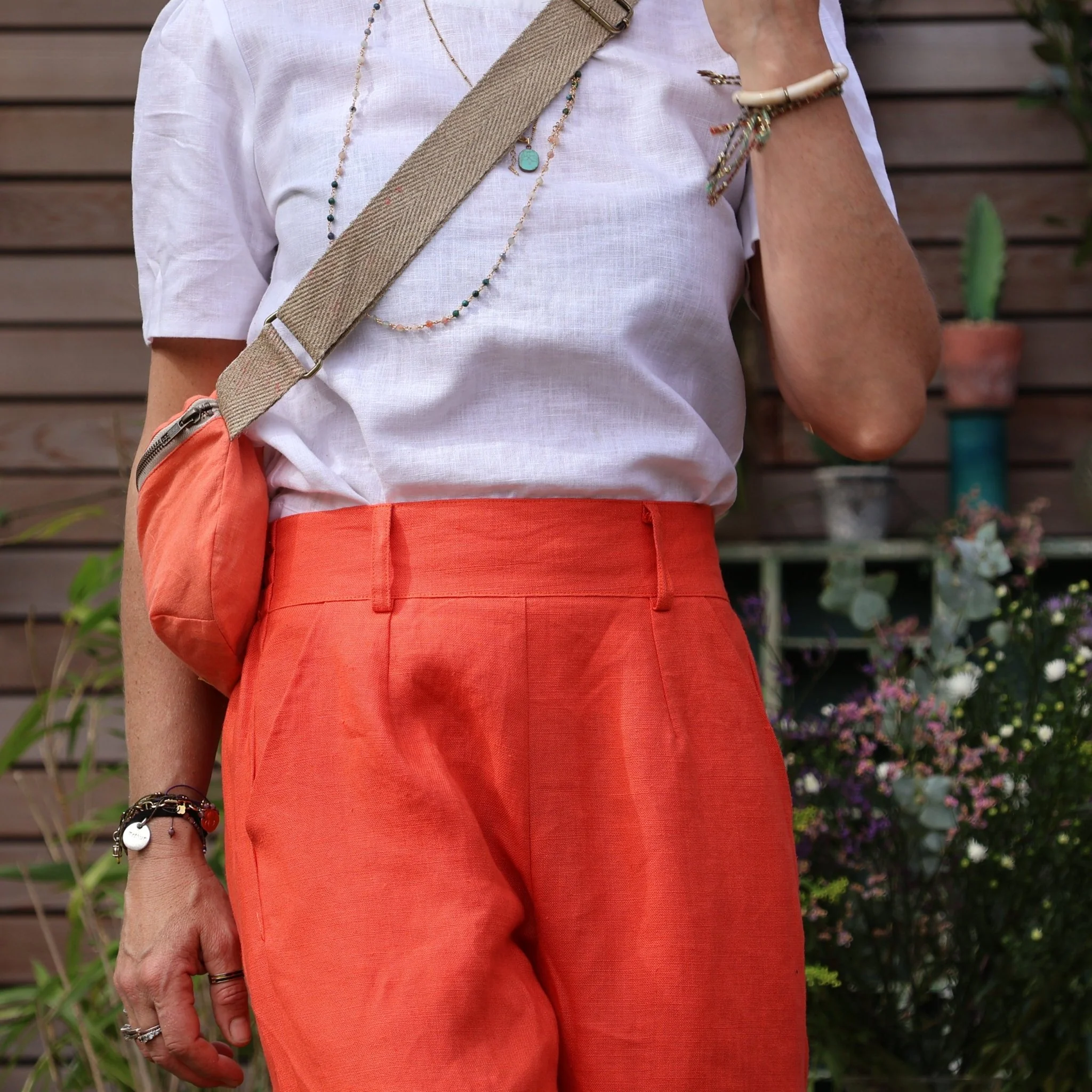 Pantalon Tom - lin orange - Image 7
